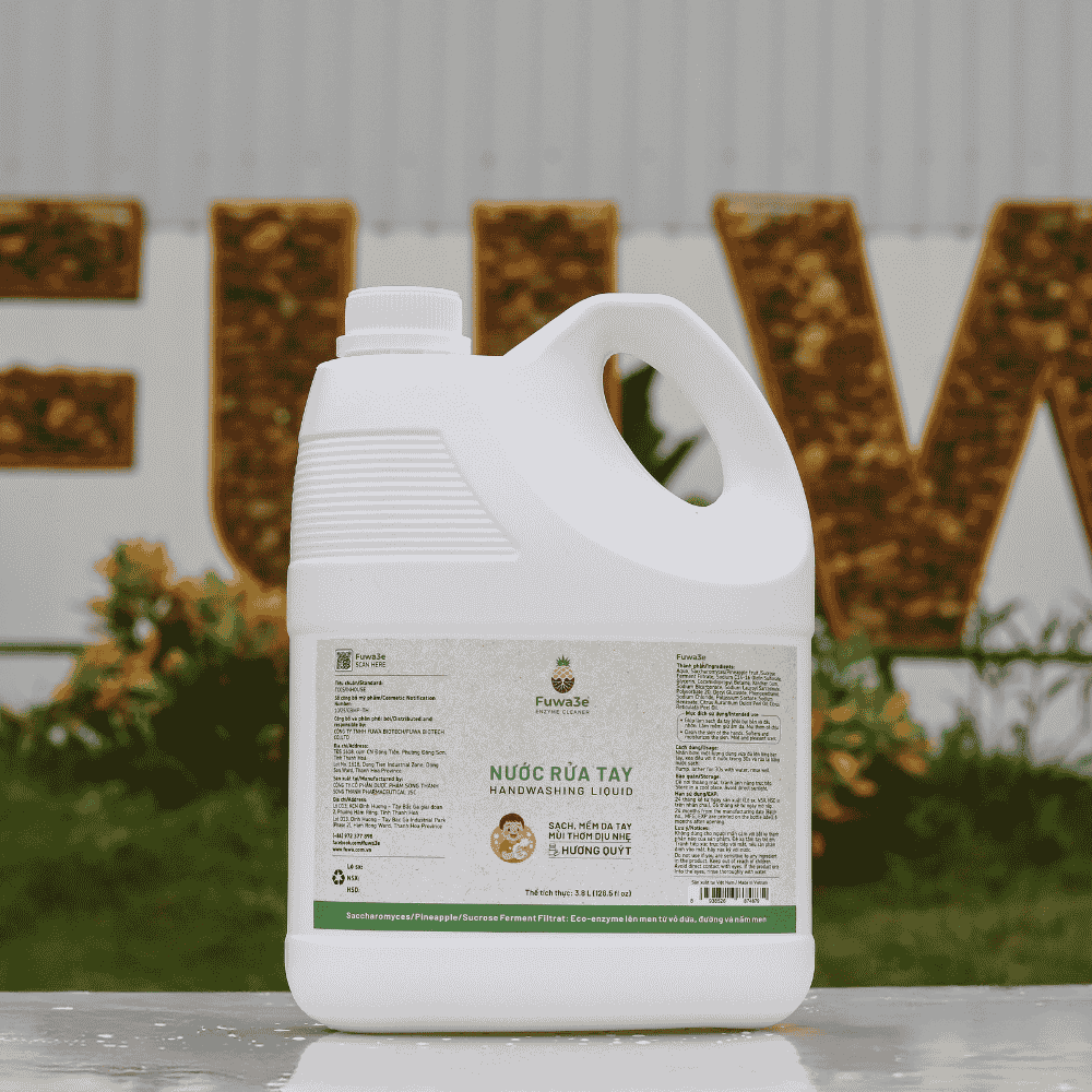 Nước rửa tay gel FUWA3E cho em bé sạch bay mùi tanh, diệt khuẩn 99% 3.8L - Phân phối chính hãng