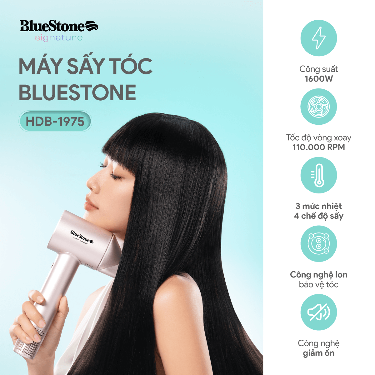 Máy Sấy Tóc BlueStone HDB-1975 1600W - 8
