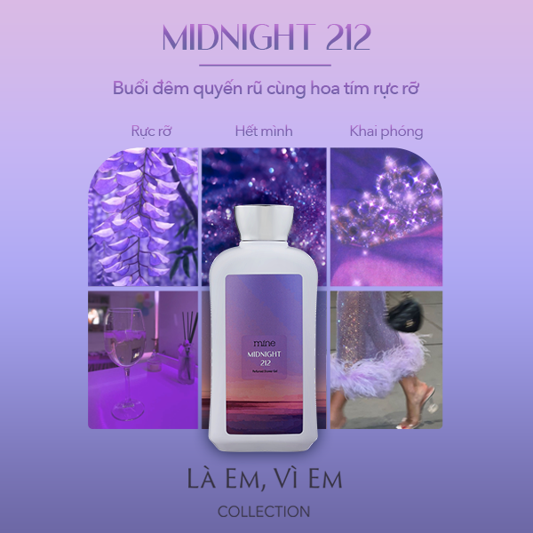 Hộp quà tặng Mine Sữa tắm & Nước hoa Midnight
