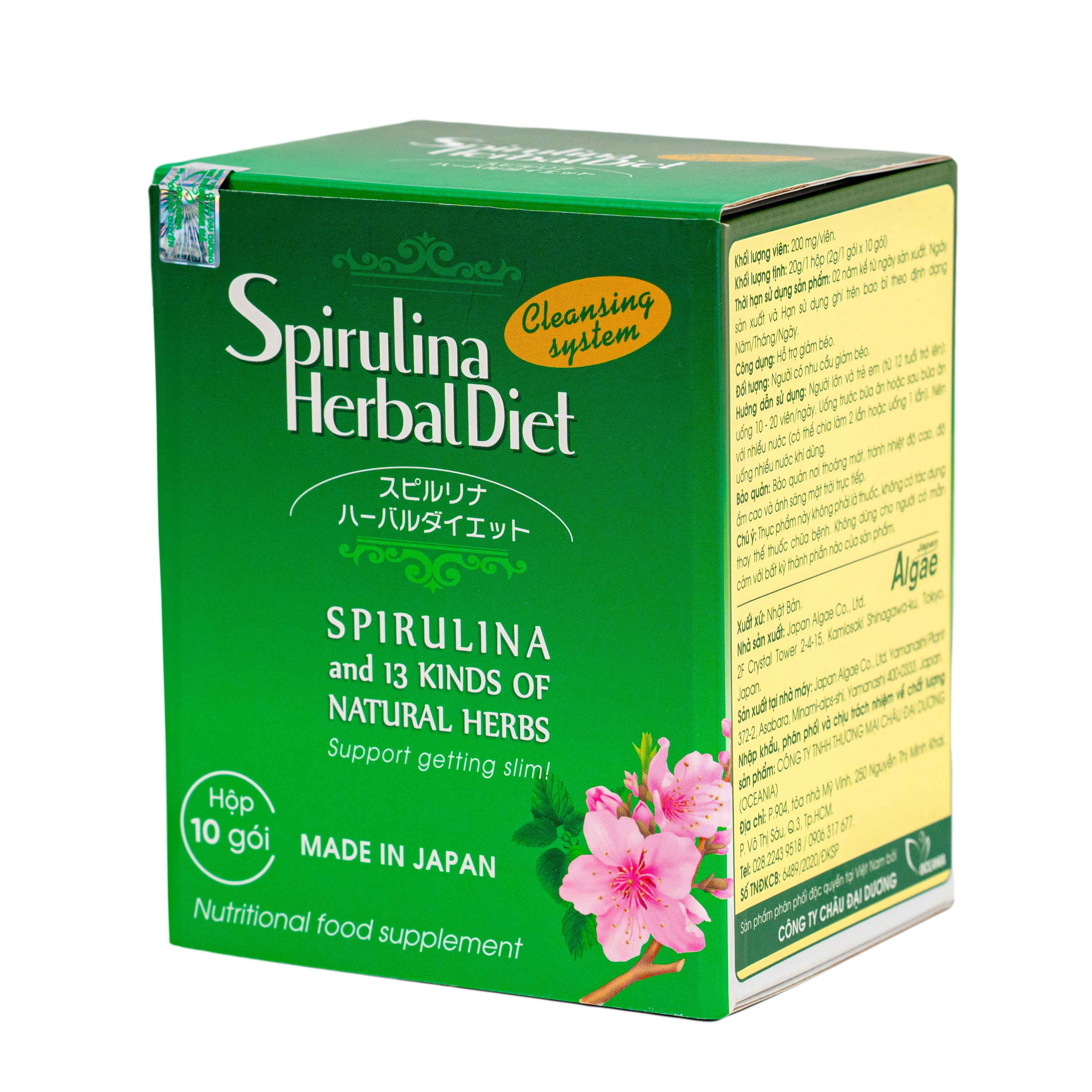 Tảo Spirulina Herbal Diet hỗ trợ giảm cân, thải độc cơ thể 20gr