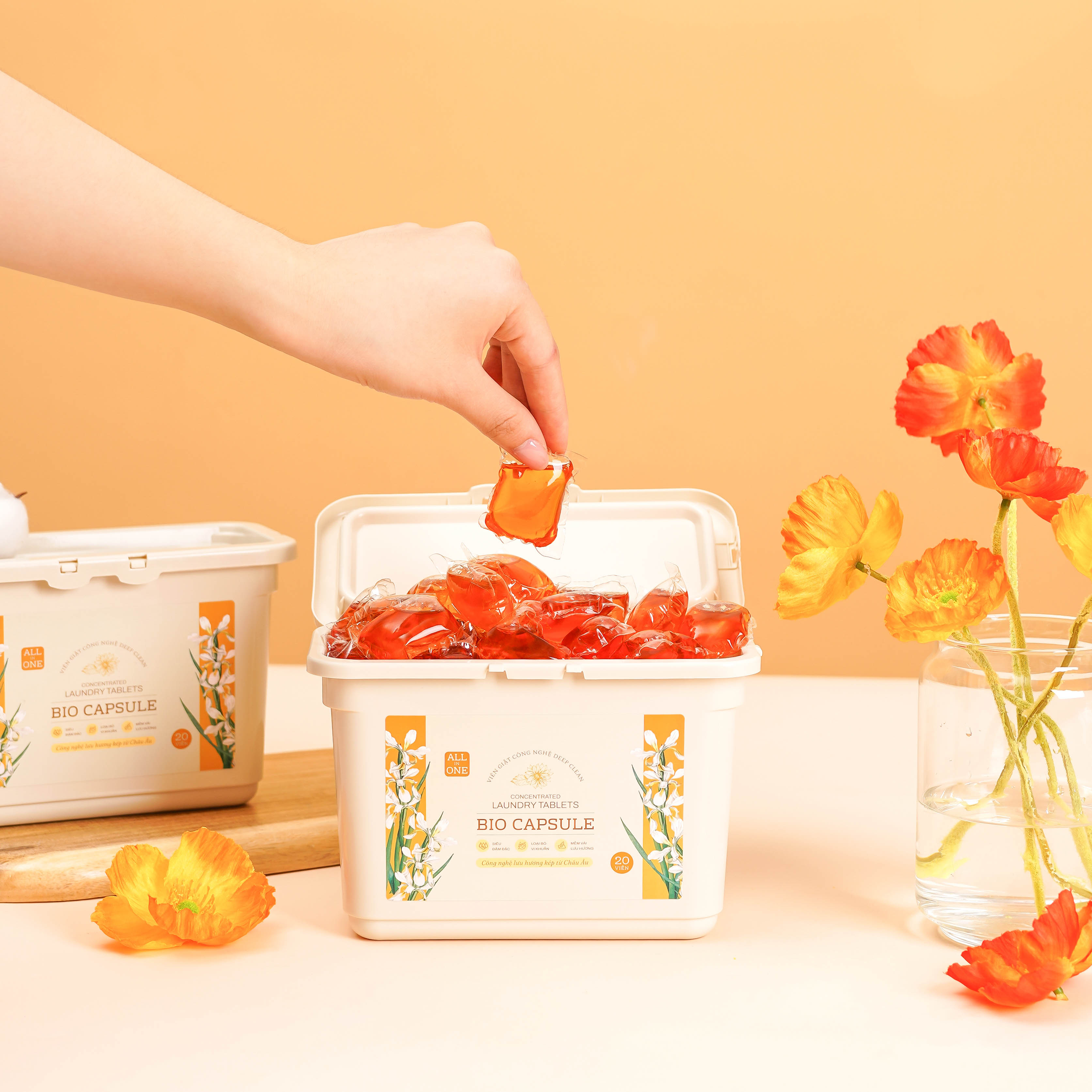 Hộp 20 viên giặt xả BioCapsule Đơn