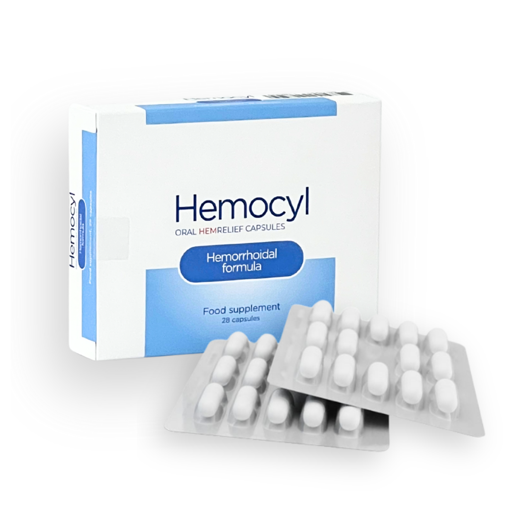 Viên uống Hemocyl - Hỗ trợ cải thiện triệu chứng trĩ: đau rát, ngứa hậu môn, chảy máu (Hộp 28 viên)