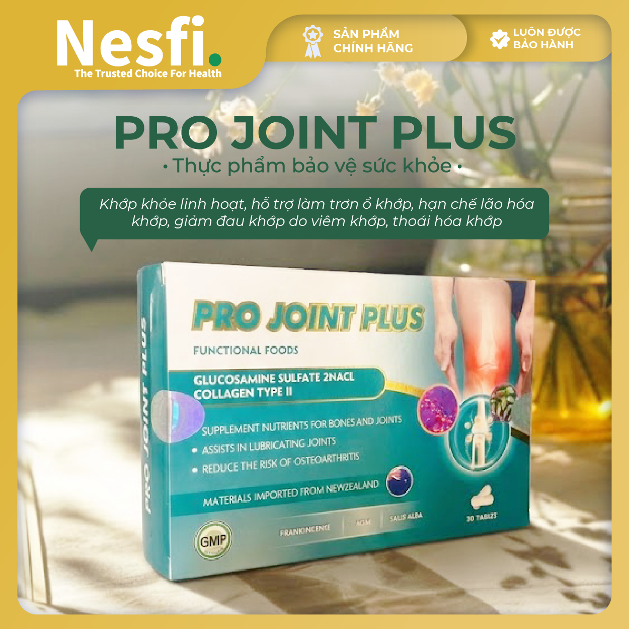 TPBVSK PRO JOINT PLUS (hỗ trợ giảm đau khớp, viêm khớp, thoái hóa khớp) Hộp 30 viên