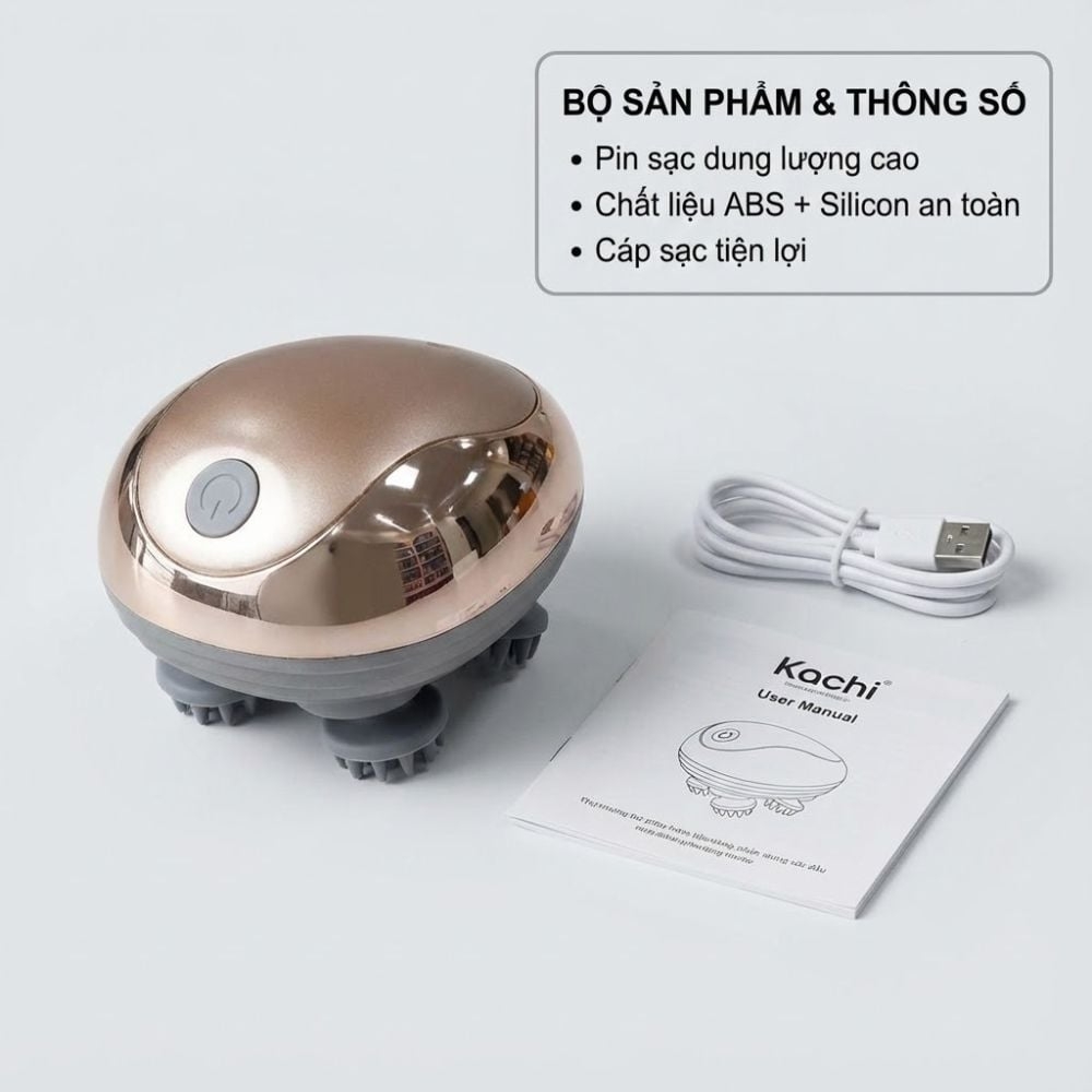 Máy Massage Đầu Không Dây Kachi MK-399 – Giải Pháp Thư Giãn Hiệu Quả Cho Người Bận Rộn