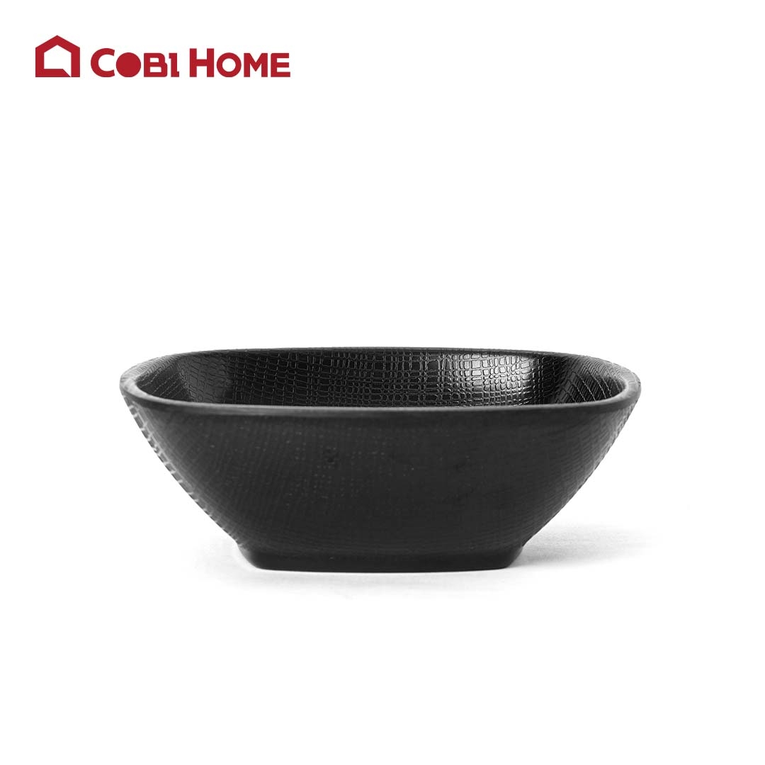 Tô đen Yangge vuông có vân Size 175*175*55mm_378215_BW-011 - 2
