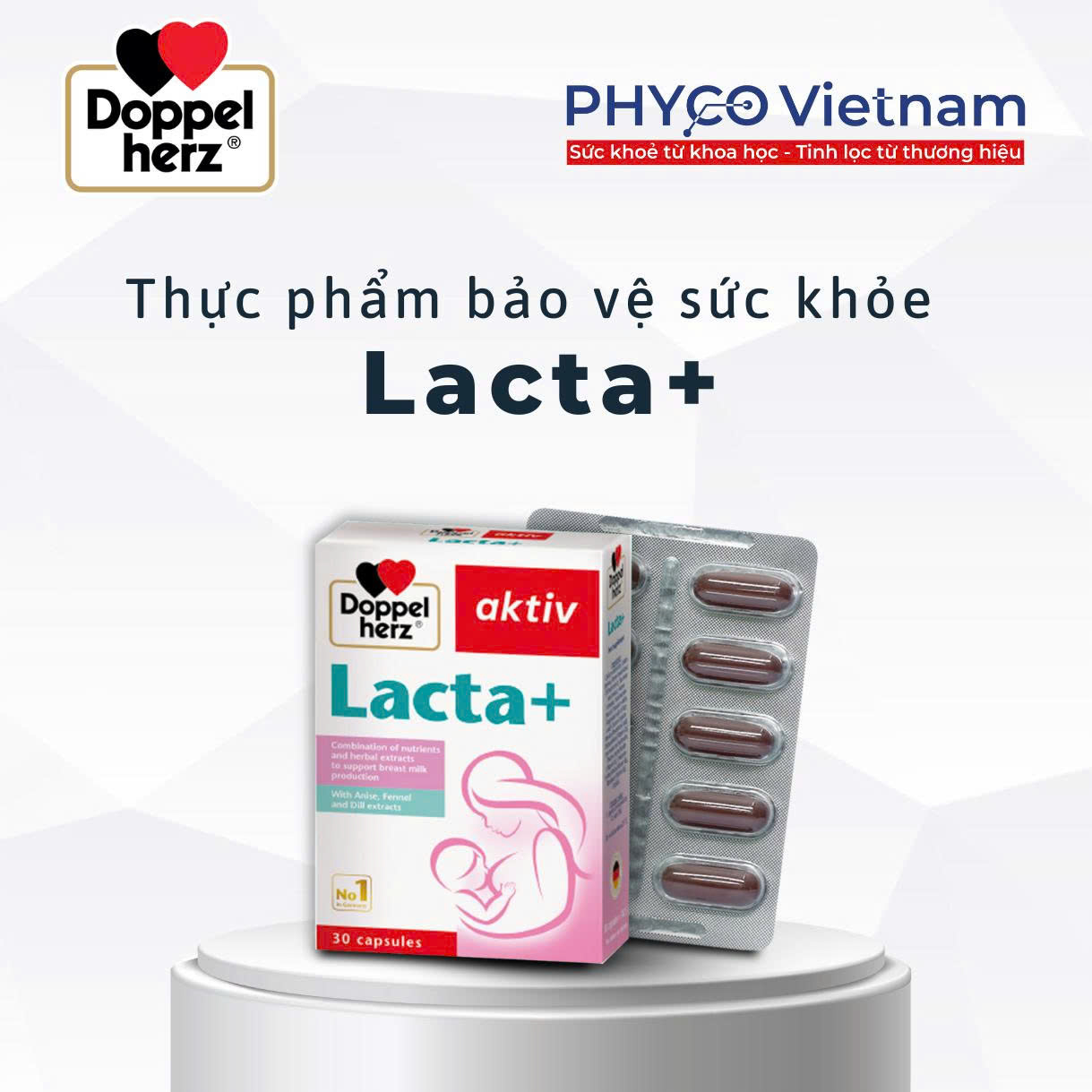 TPBVSK  Lacta+ hỗ trợ dinh dưỡng cho nguồn sữa mẹ sau sinh - Phân phối chính hãng
