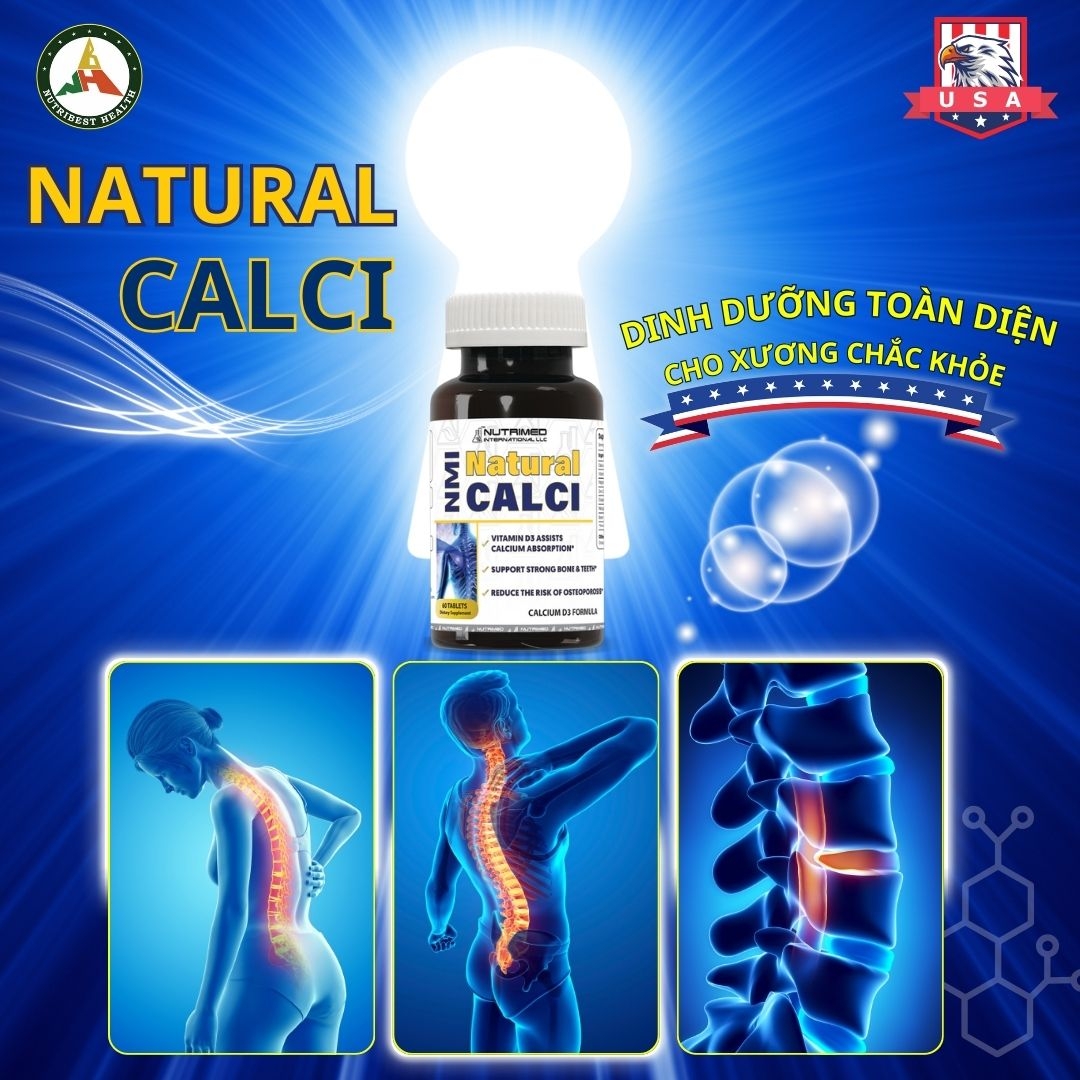 Thực phẩm bảo vệ sức khỏe NMI Natural Calci