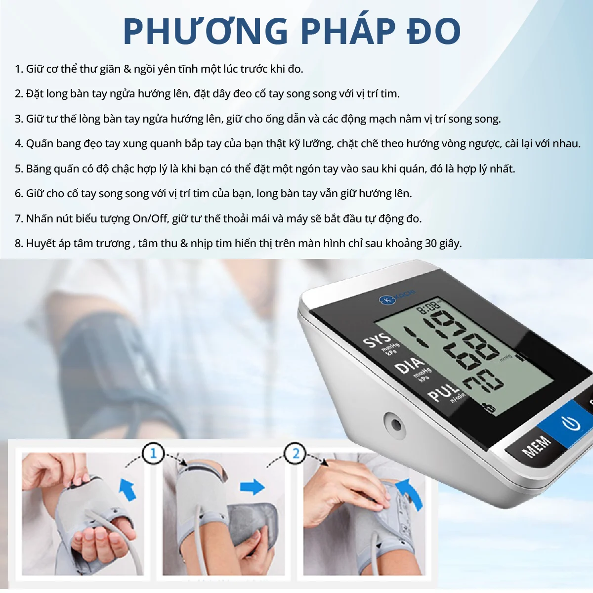 Máy đo huyết áp tự động BLS-2009A-duoc-ban-tai-Siêu Thị Ánh Nguyệt