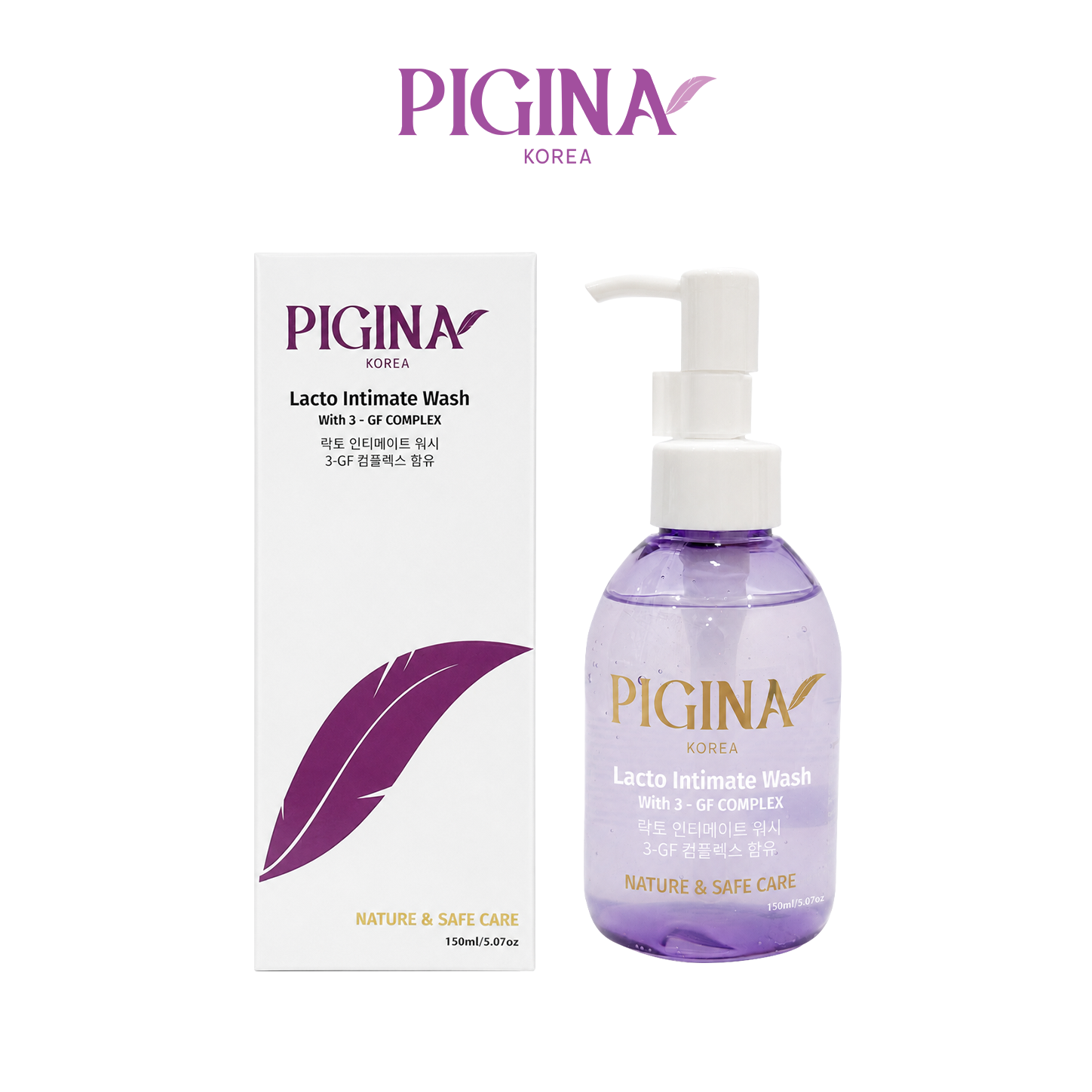 Dung dịch vệ sinh phụ nữ Pigina 150ml - Pigina Lacto Intimate Wash - Phân phối chính hãng