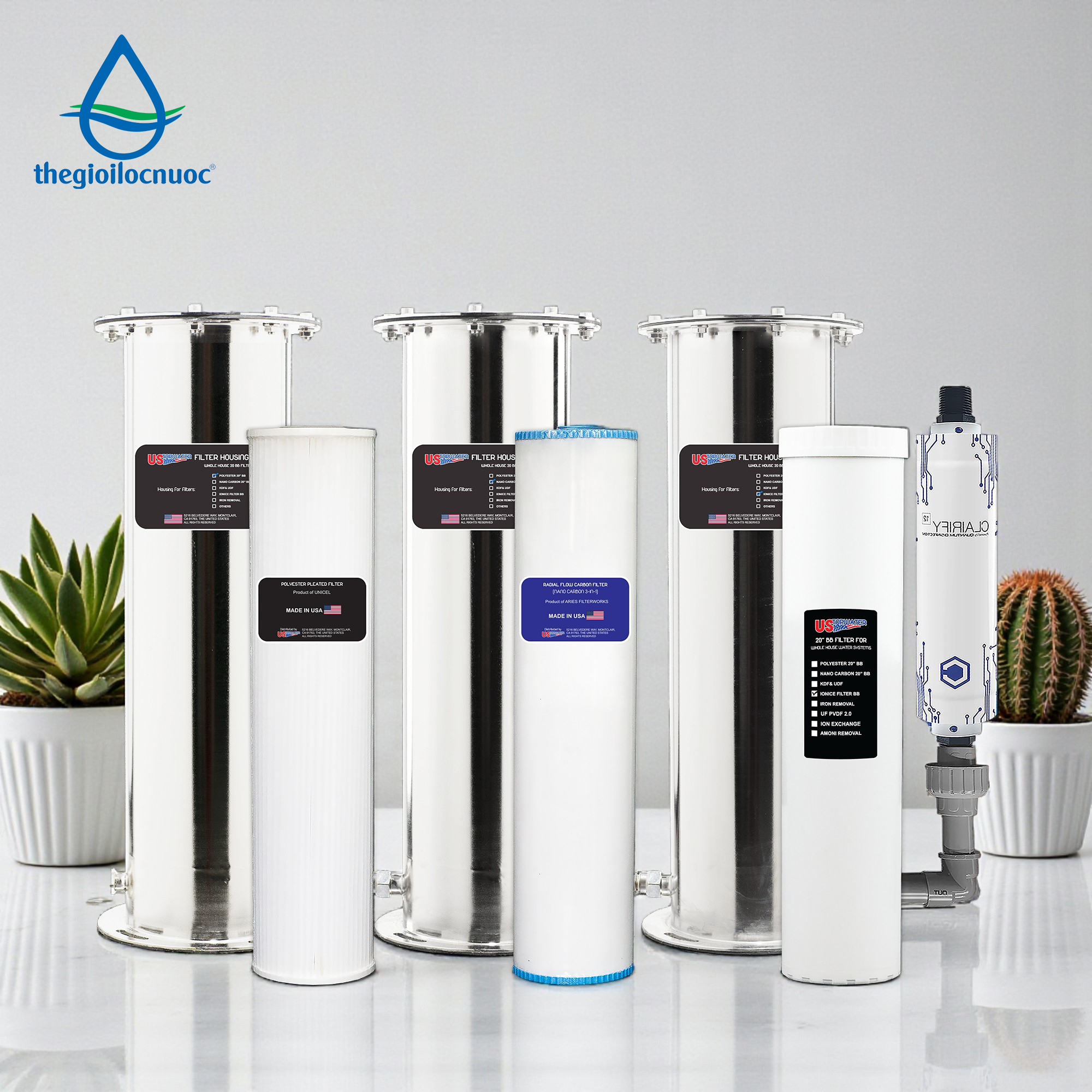 Bộ lọc tổng Mỹ USTOPWATER, model: Delux-1-US-QD