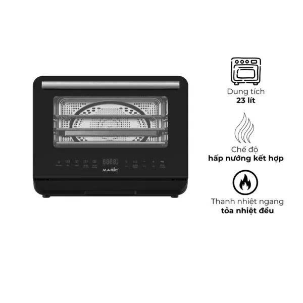 Nồi chiên không dầu kết hợp hấp cao cấp S-23, hiệu Magic Eco