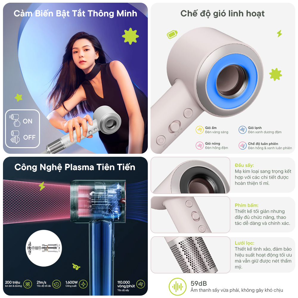 Máy sấy tóc tốc độ cao InnoCare Hair Dryer