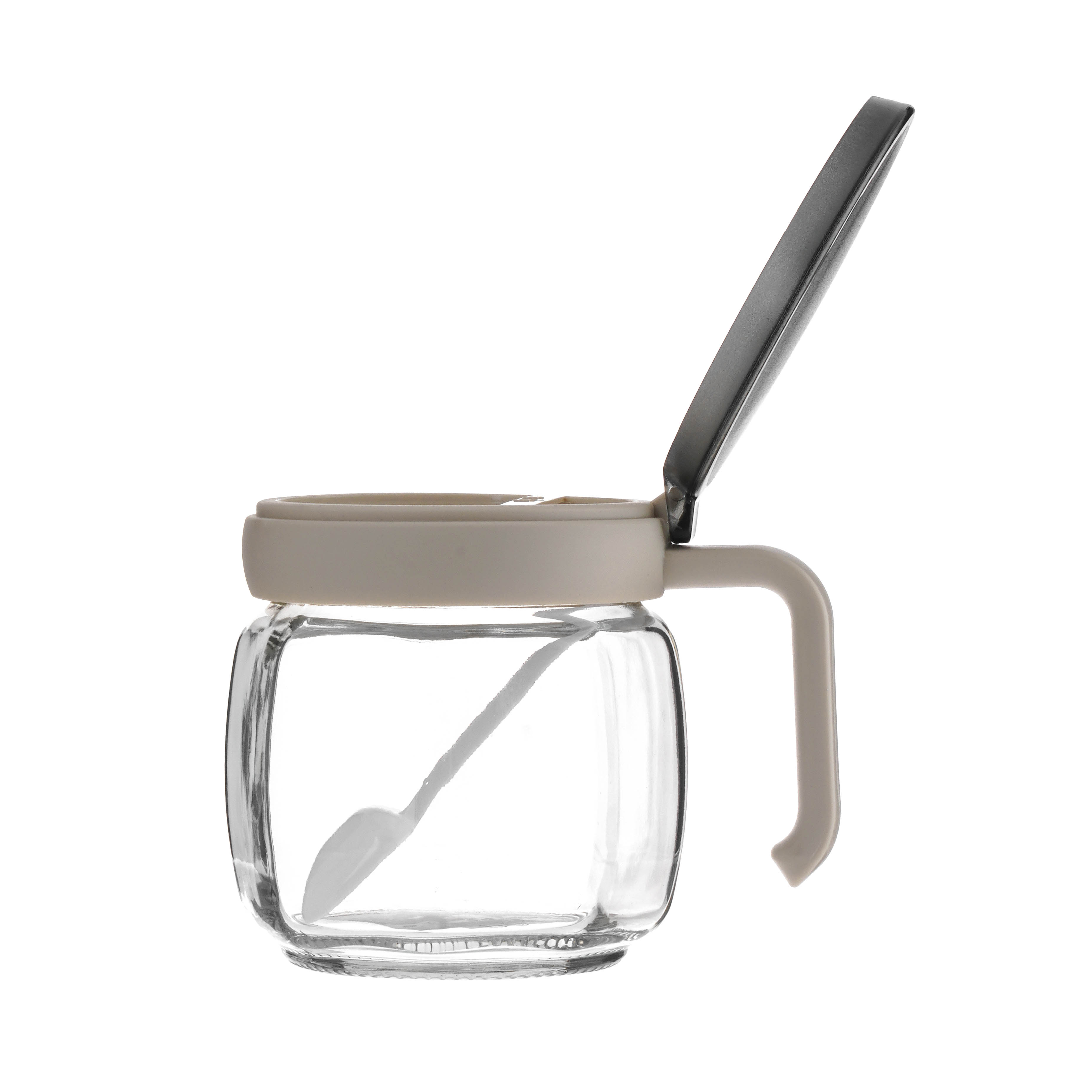Hũ thủy tinh đựng gia vị có thanh gạt kèm muỗng dung tích 420ml_376064