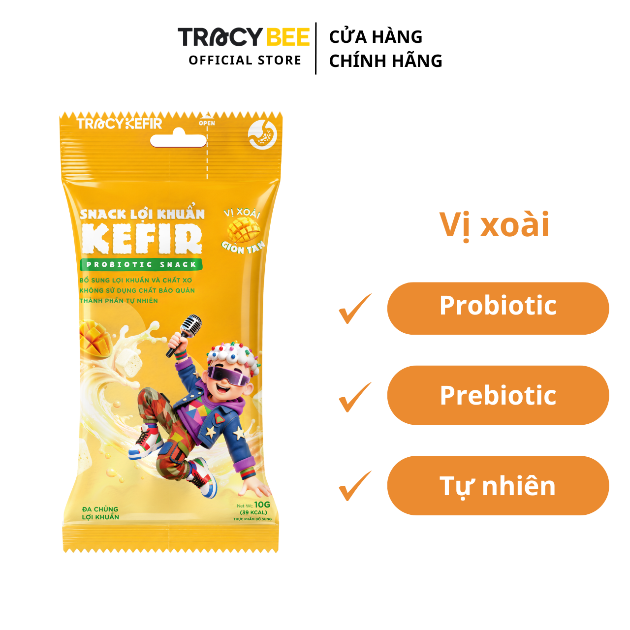 Snack lợi khuẩn kefir vị xoài - Phân phối chính hãng