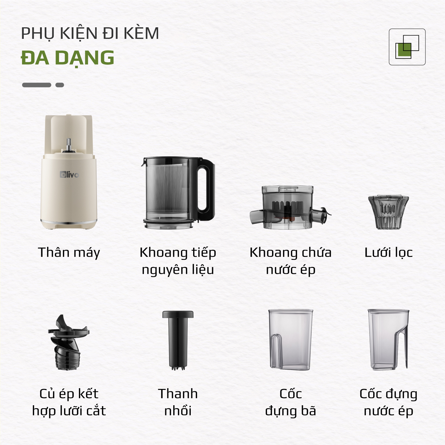 Máy ép chậm OLIVO SJ2000 - 10