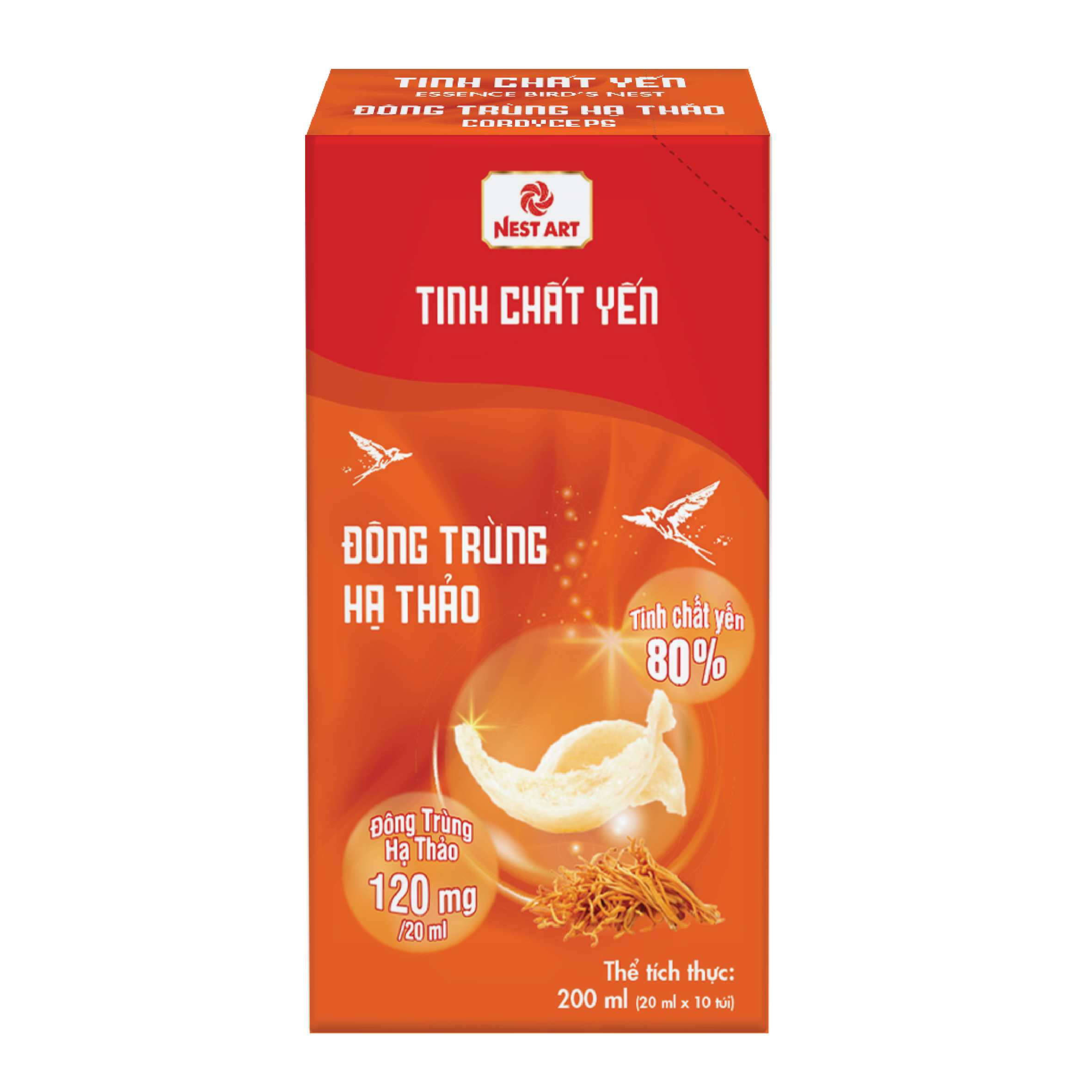Tinh chất Yến Đông Trùng Hạ Thảo (hộp 10 gói) - Phân phối chính hãng