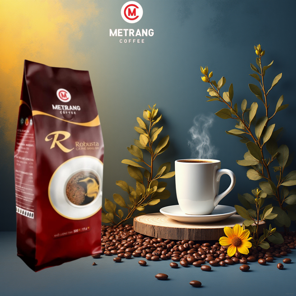 Cà phê Bột Robusta Mê Trang - Cà phê đậm vị truyền thống 500g - Hương vị mạnh mẽ thơm nồng