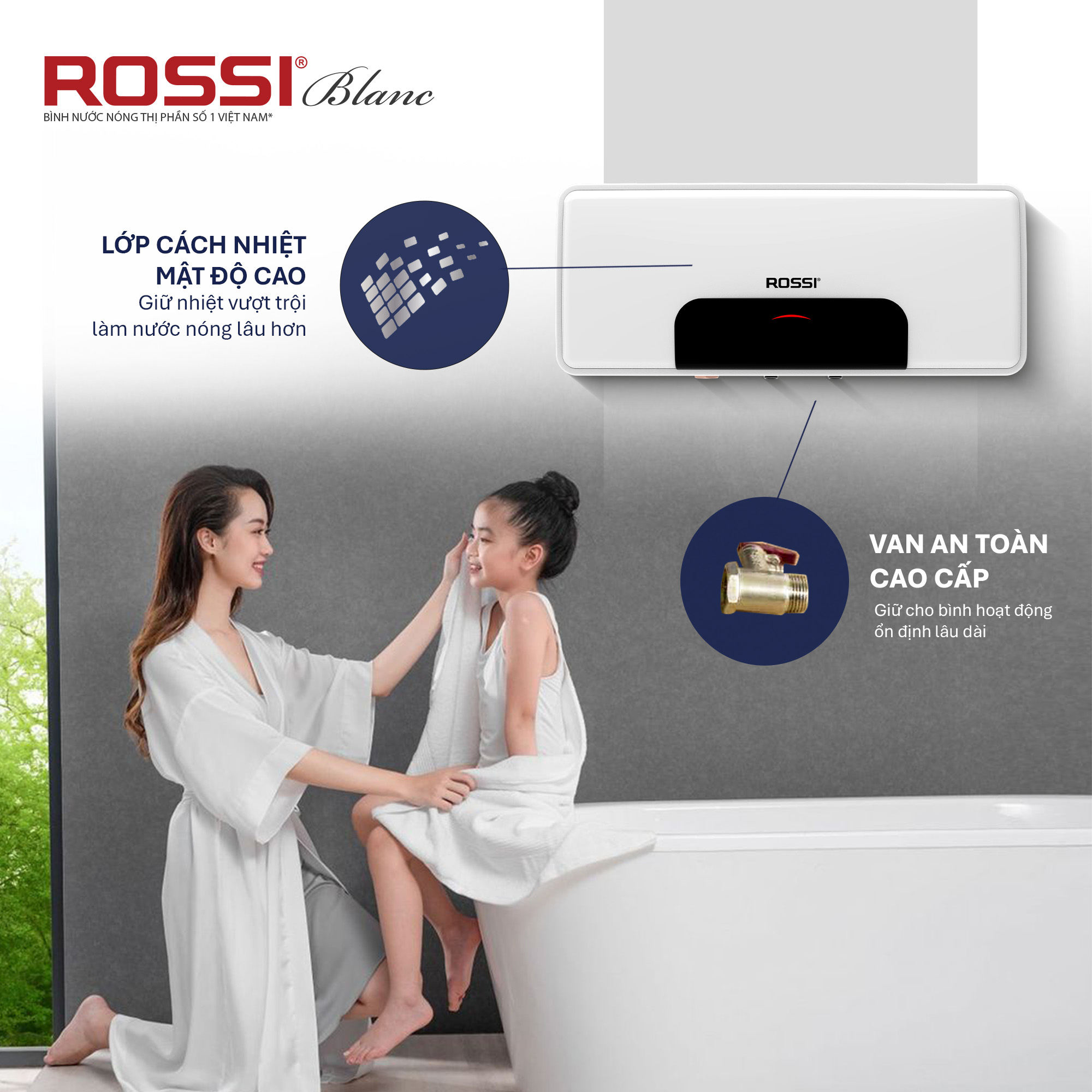 Bình nước nóng ROSSI BLANC RBC 15LSL