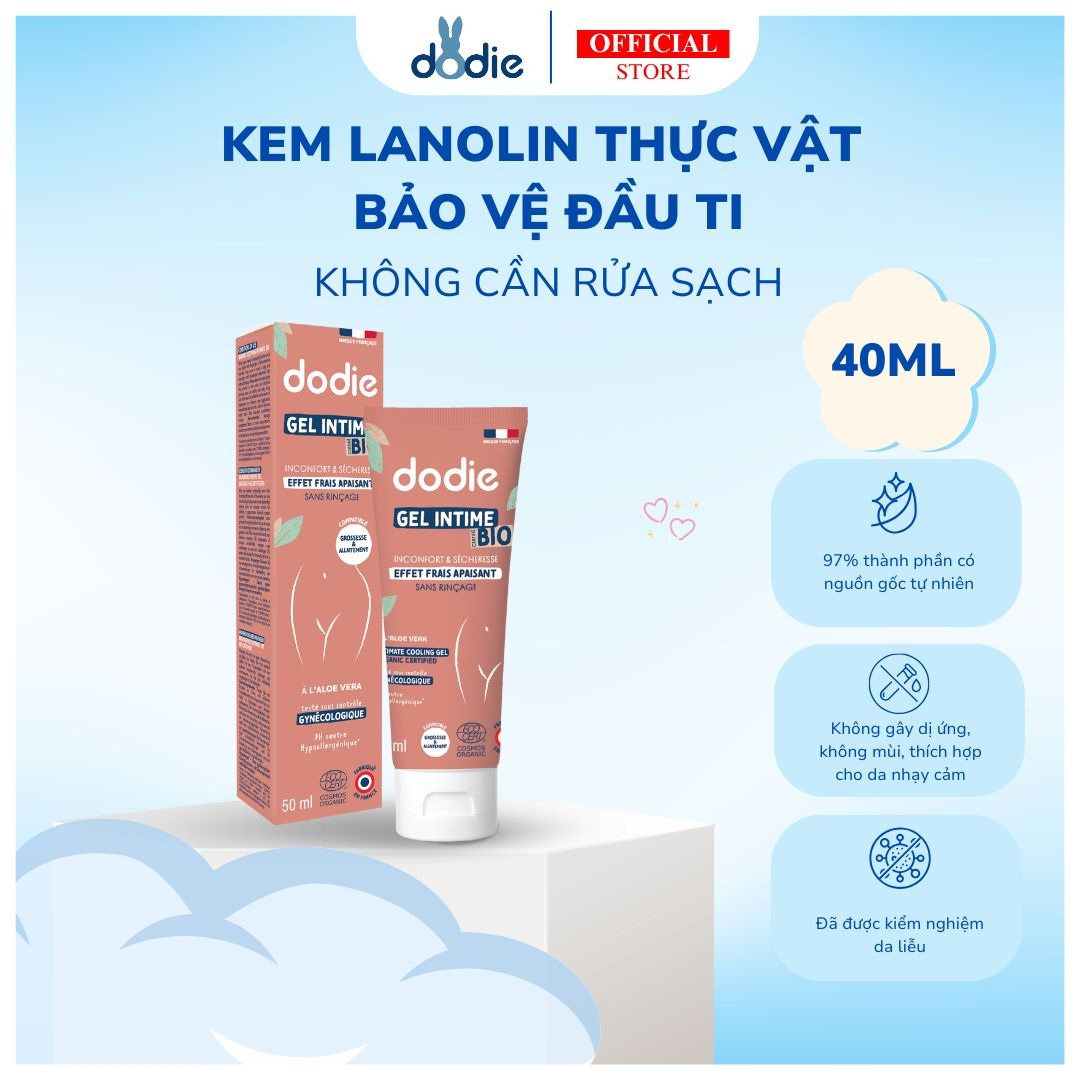 Kem Lanolin thực vật bảo vệ đầu ti Dodie 40ml - Phân phối chính hãng