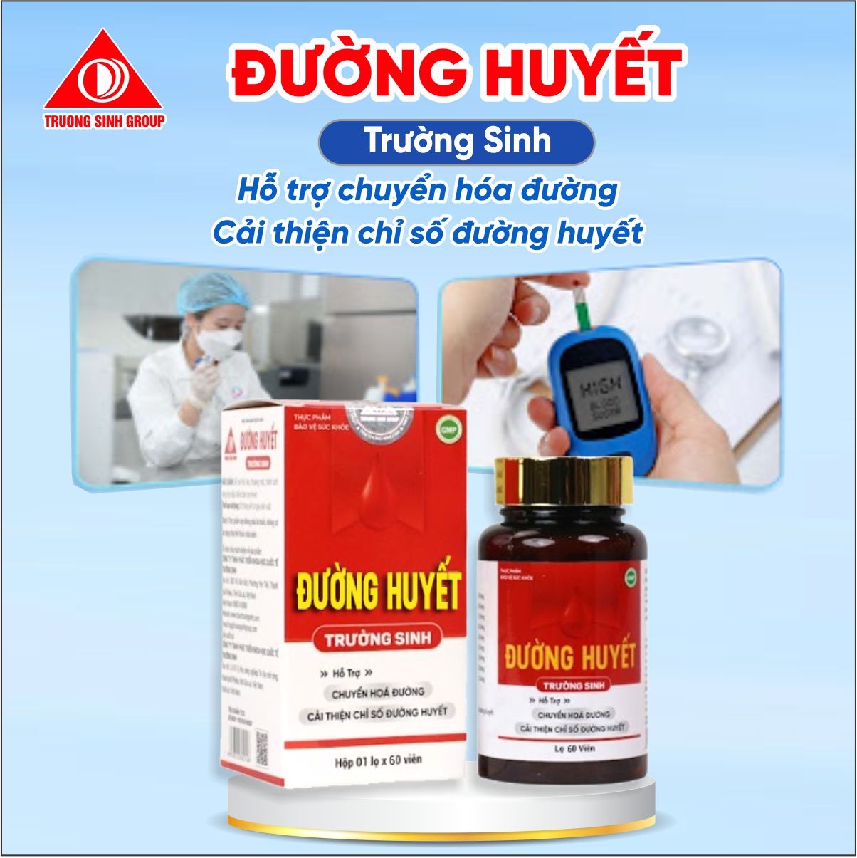 TPBVSK Đường huyết Trường Sinh Hộp 60v - 2