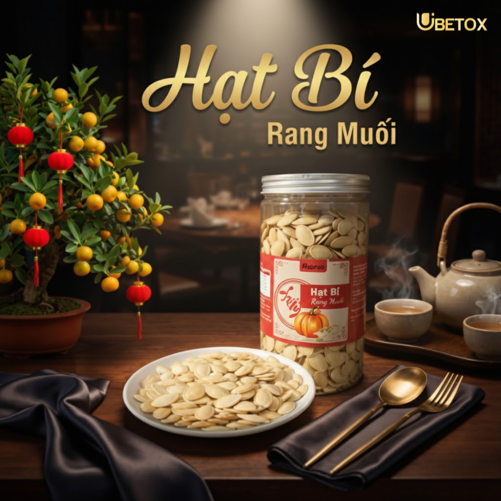 Hạt Bí Lớn Rang Muối - Hũ pet, 400gr - Phân phối chính hãng