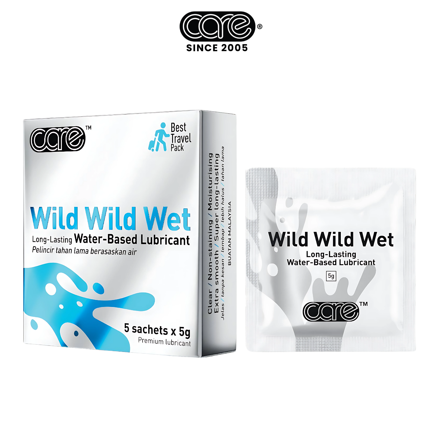 Gel bôi trơn wild wild wet (hộp 5 gói gel)