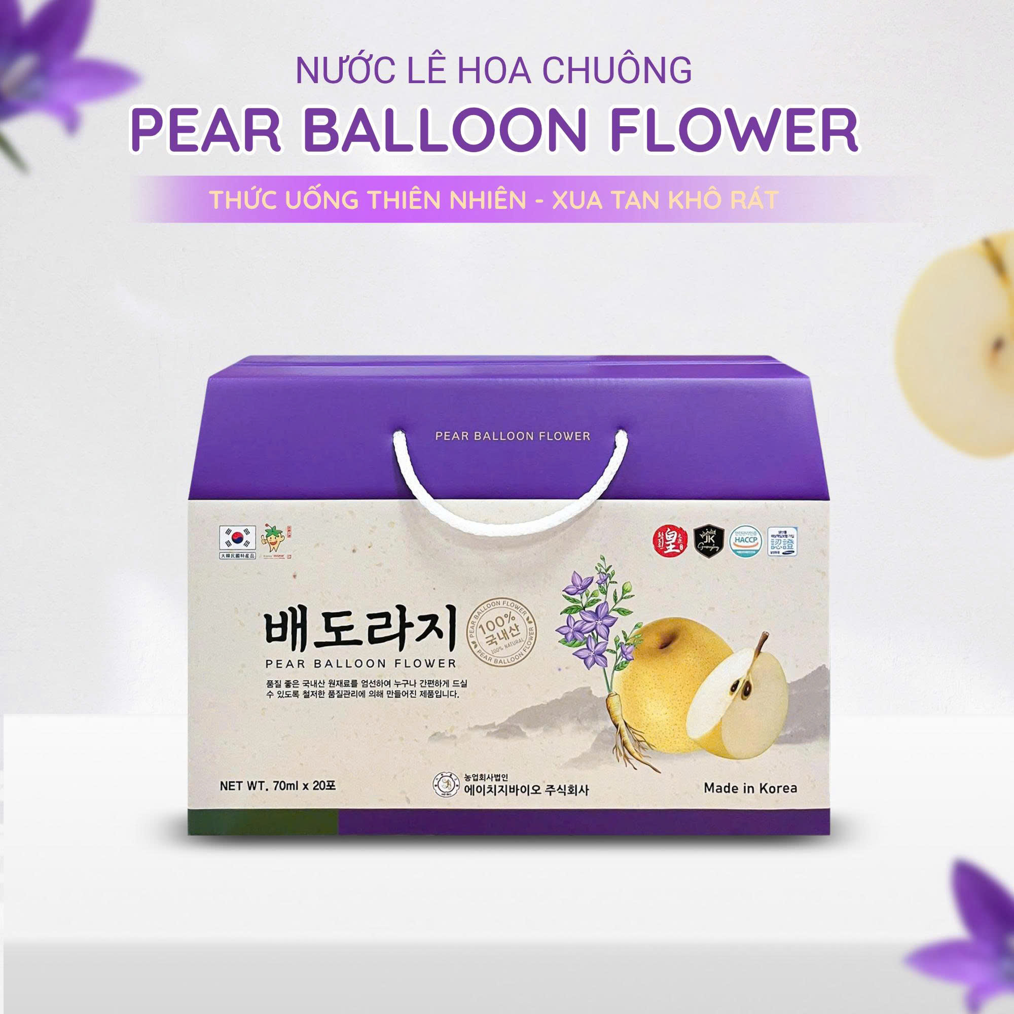 Nước lê hoa chuông 70ml x 20 gói