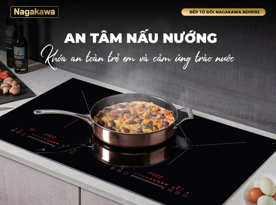 Bếp điện từ đôi Nagakawa NDI9192