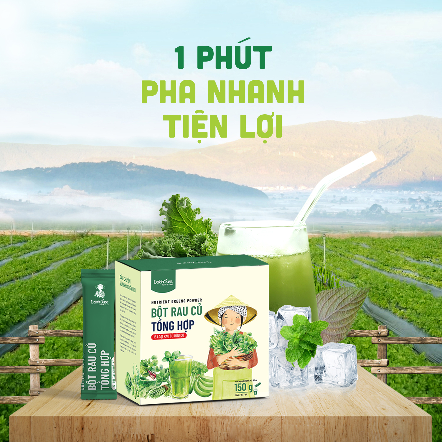 Bột rau củ tổng hợp Dalahouse 150g - Phân phối chính hãng