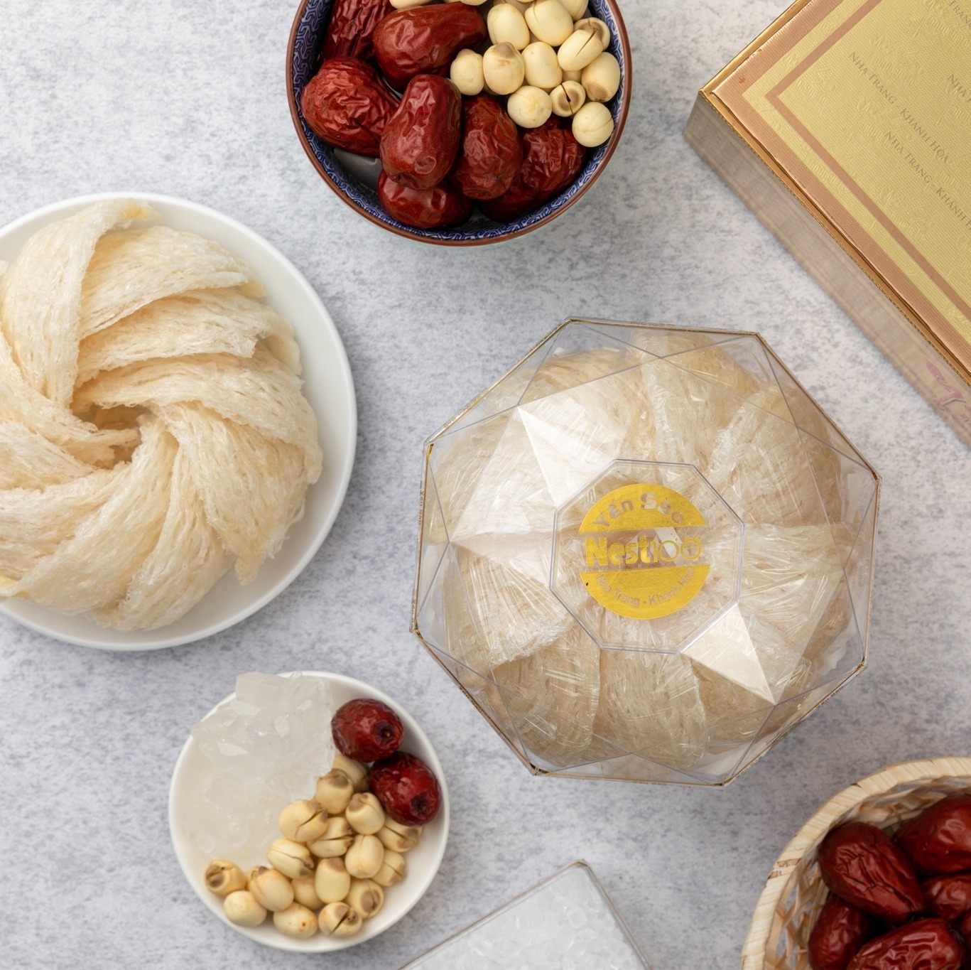 Yến tổ Nest100 – Tinh chế loại 1 (Hộp 50g + túi)