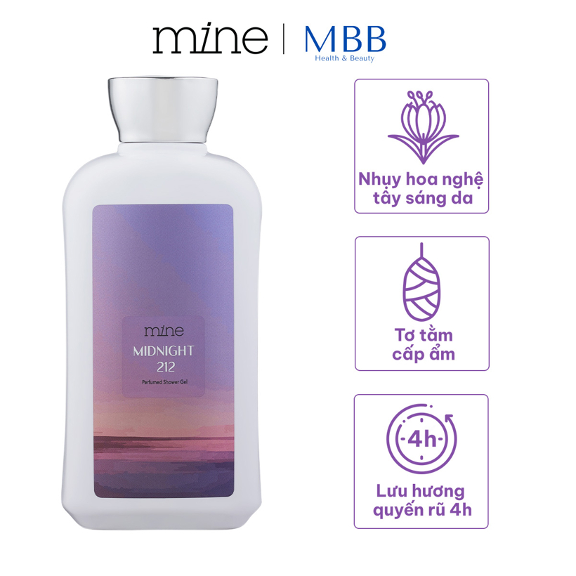 Sữa tắm dưỡng ẩm nước hoa Mine Midnight 212 470g - Phân phối chính hãng