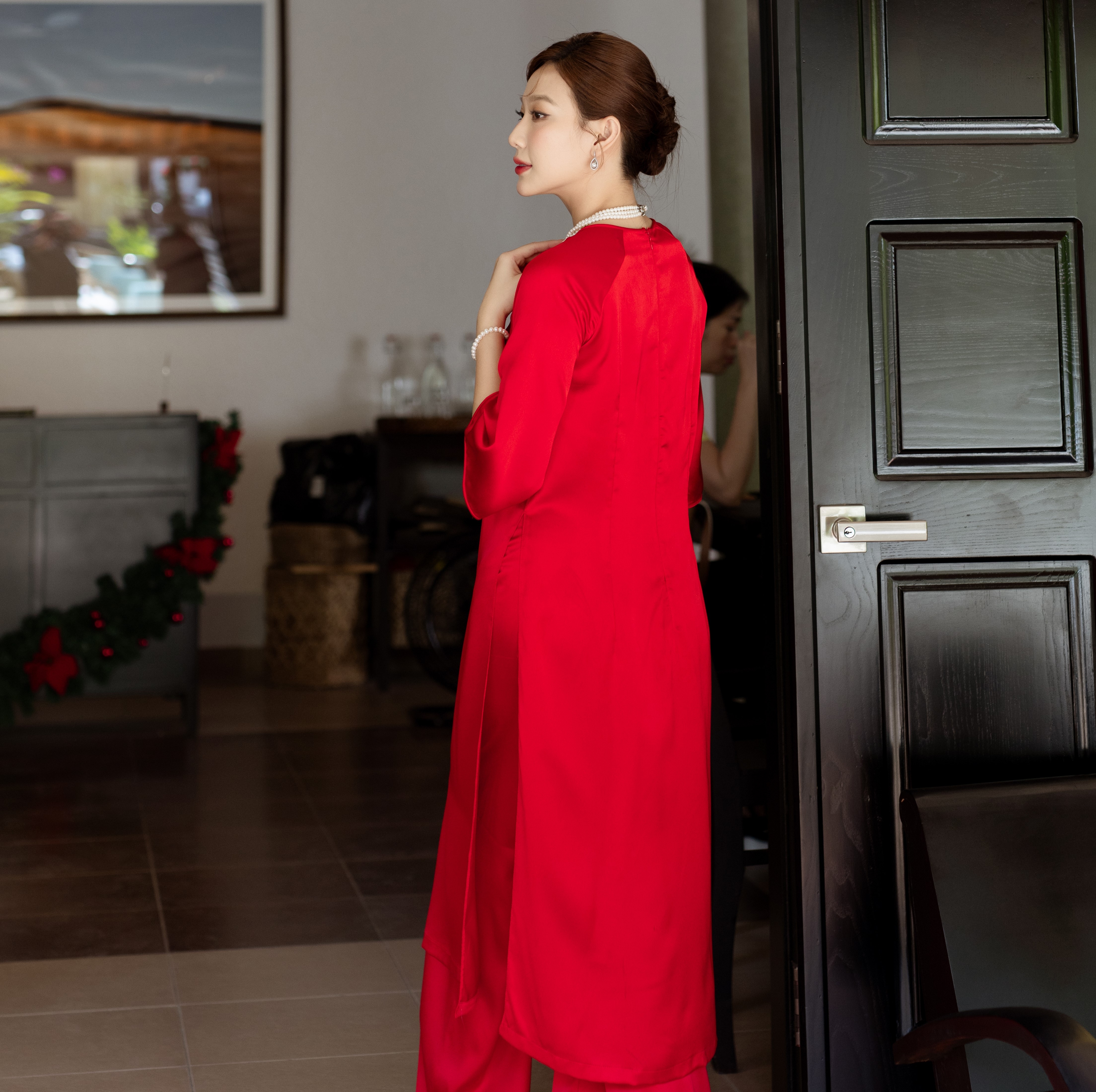 Set Áo dài Lụa trơn Hoa Nhiên-duoc-ban-tai-Siêu Thị Ánh Nguyệt