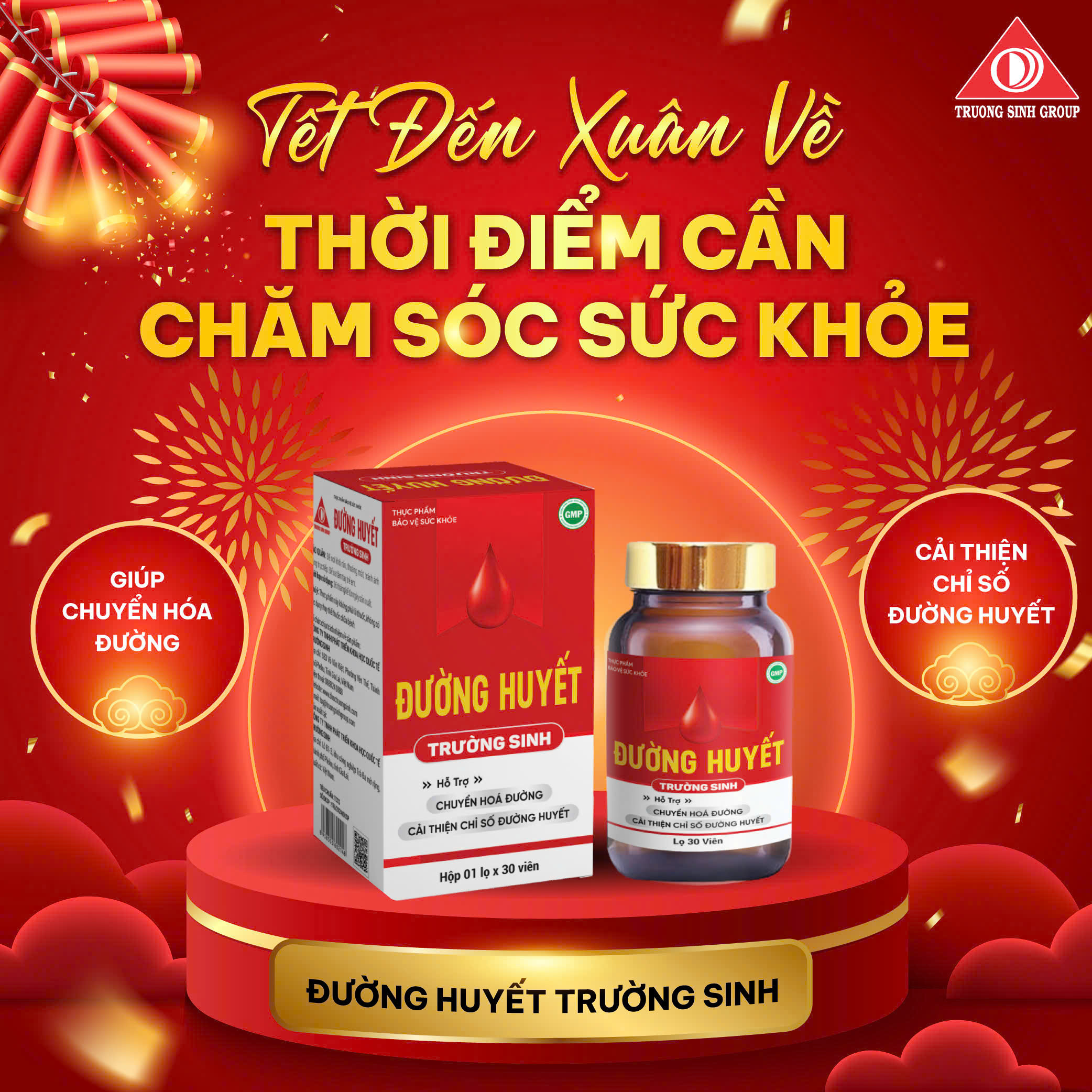Viên uống hỗ trợ cải thiện chỉ số Đường Huyết Trường Sinh 30viên