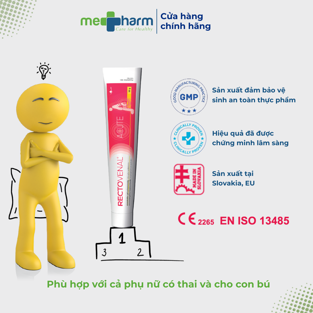 Gel bôi trĩ RECTOVENAL®ACUTE (Tuýp 30g)