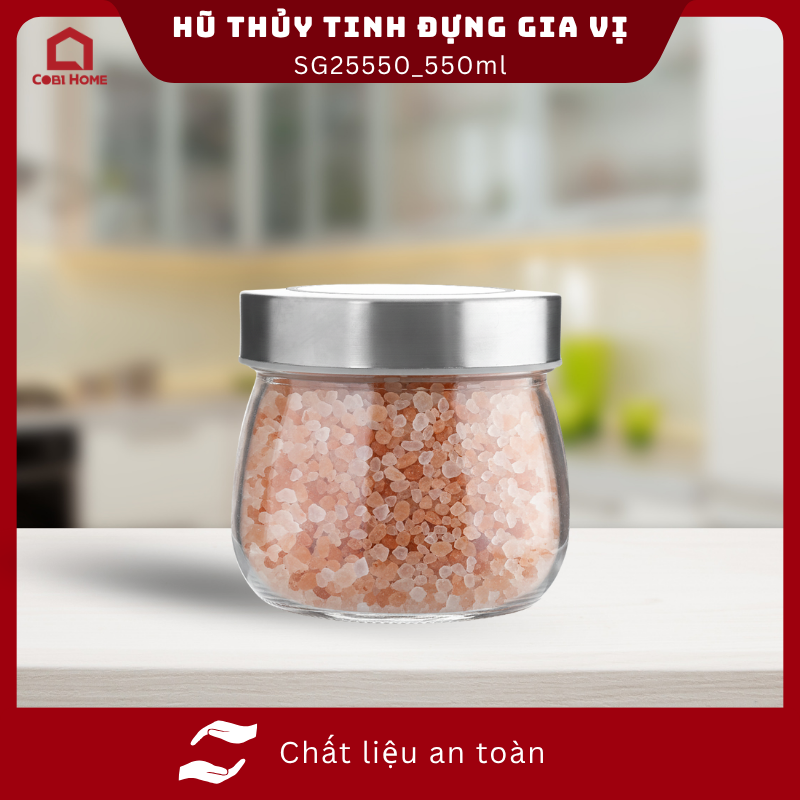 Hũ thủy tinh đựng gia vị dung tích 550ml_364384 - Phân phối chính hãng