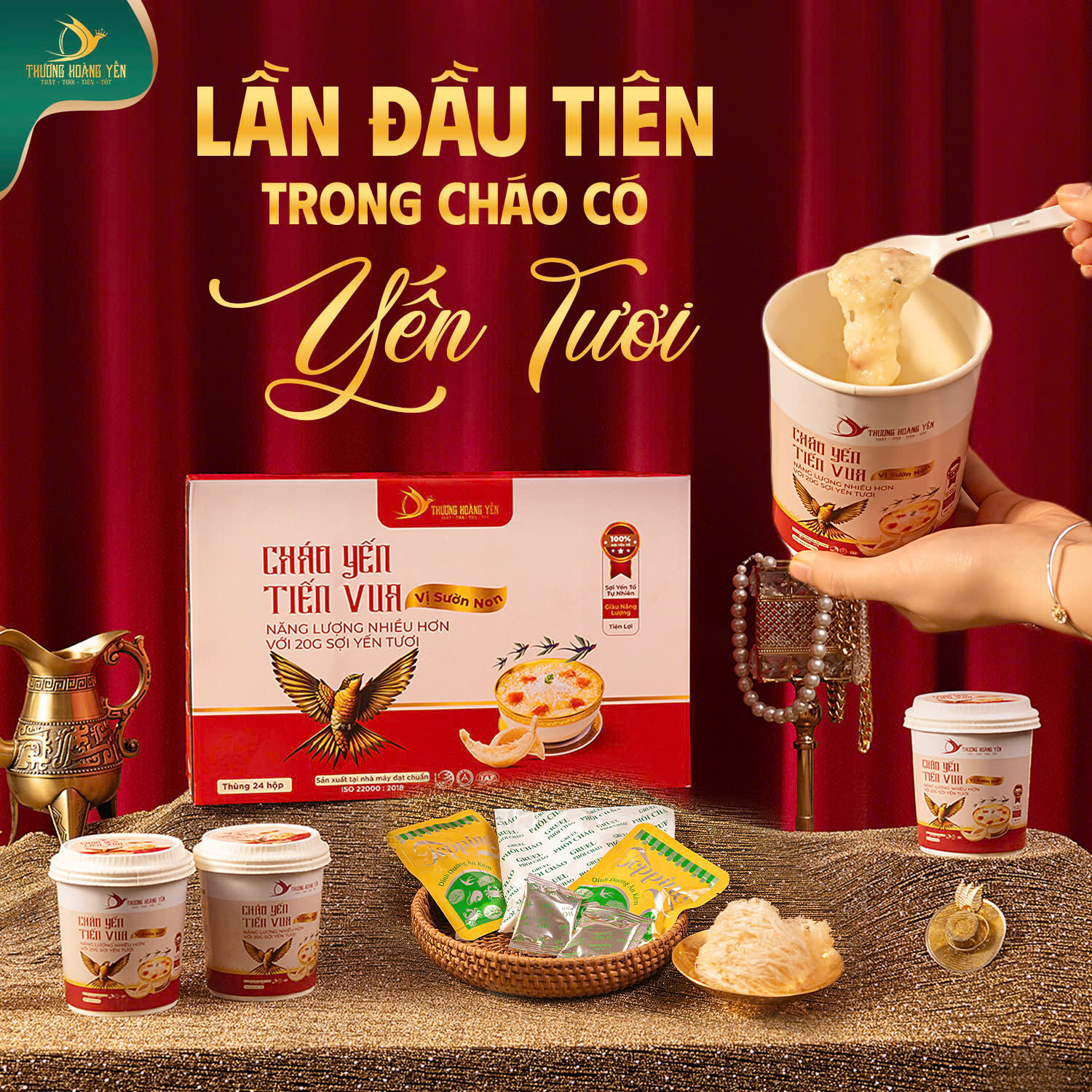 Cốc Cháo yến Tiến Vua Vị Sườn Non THƯỢNG HOÀNG YẾN 20gr