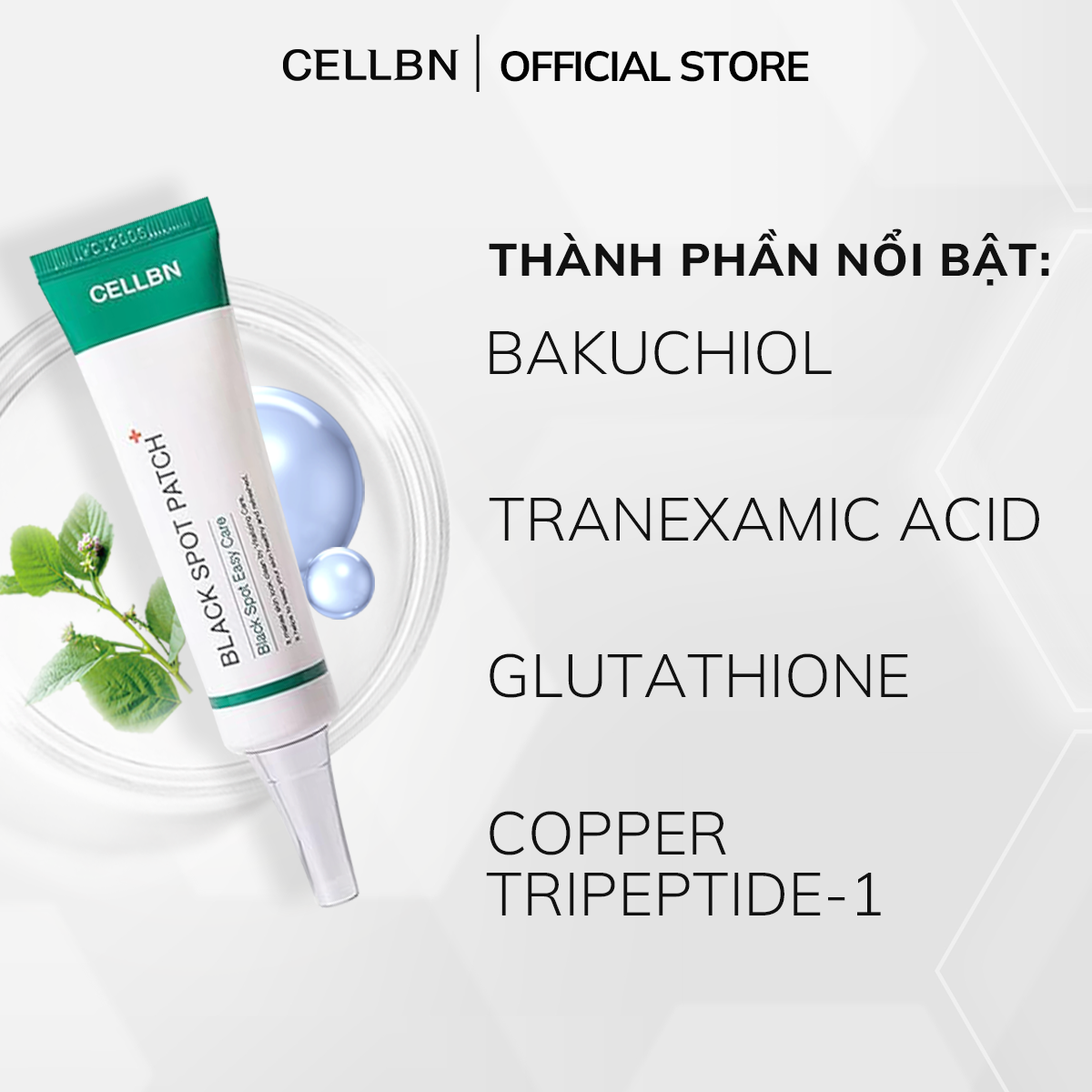 Set Hỗ Trợ Giảm Sắc Tố - Giảm Sạm Nám An Toàn - Kem Blemish Spot Cream & Gel Black Spot Patch - 4