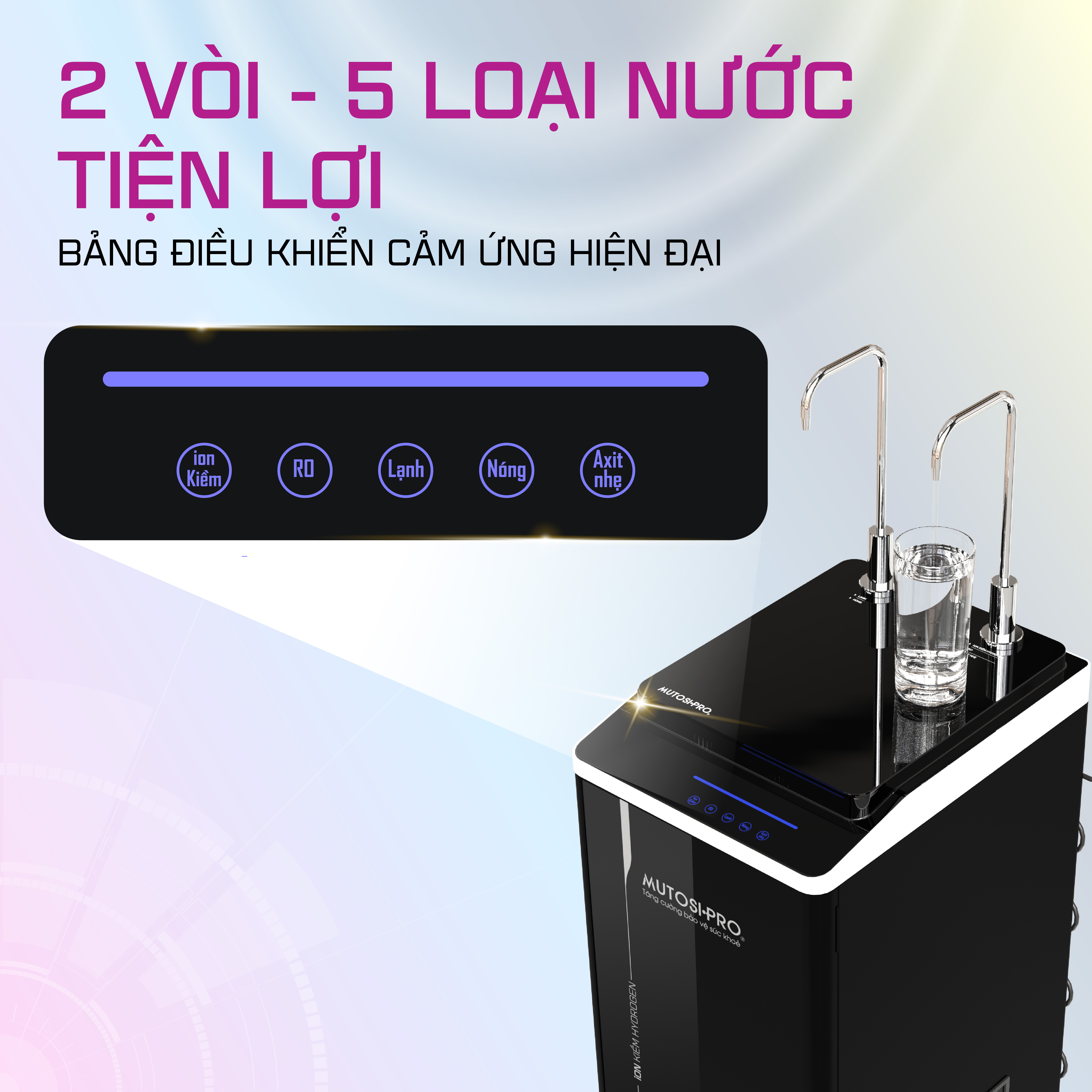Máy Lọc Nước Nóng Lạnh Nguội Ion Kiềm Hydrogen Mutosi Pro MP-99PRO - 3