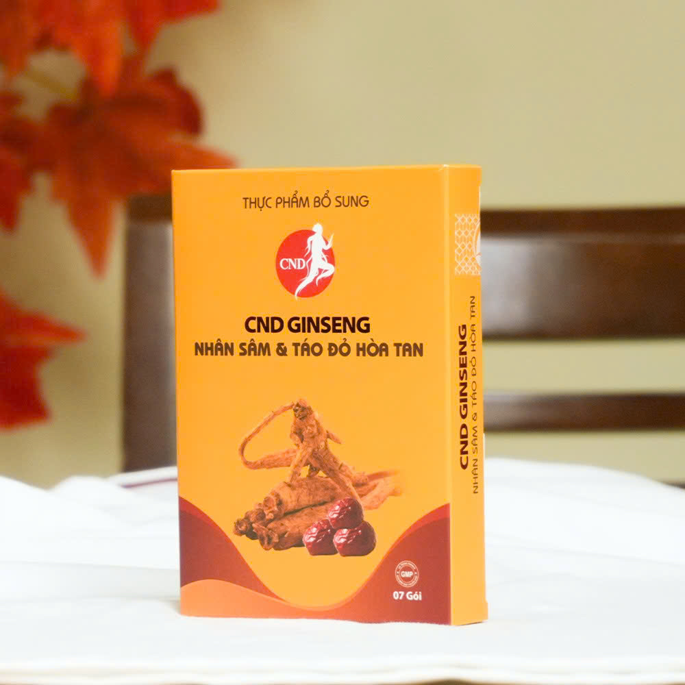 Combo 10 hộp Thực phẩm bổ sung Nhân sâm và táo đỏ hoà tan loại 7 gói
