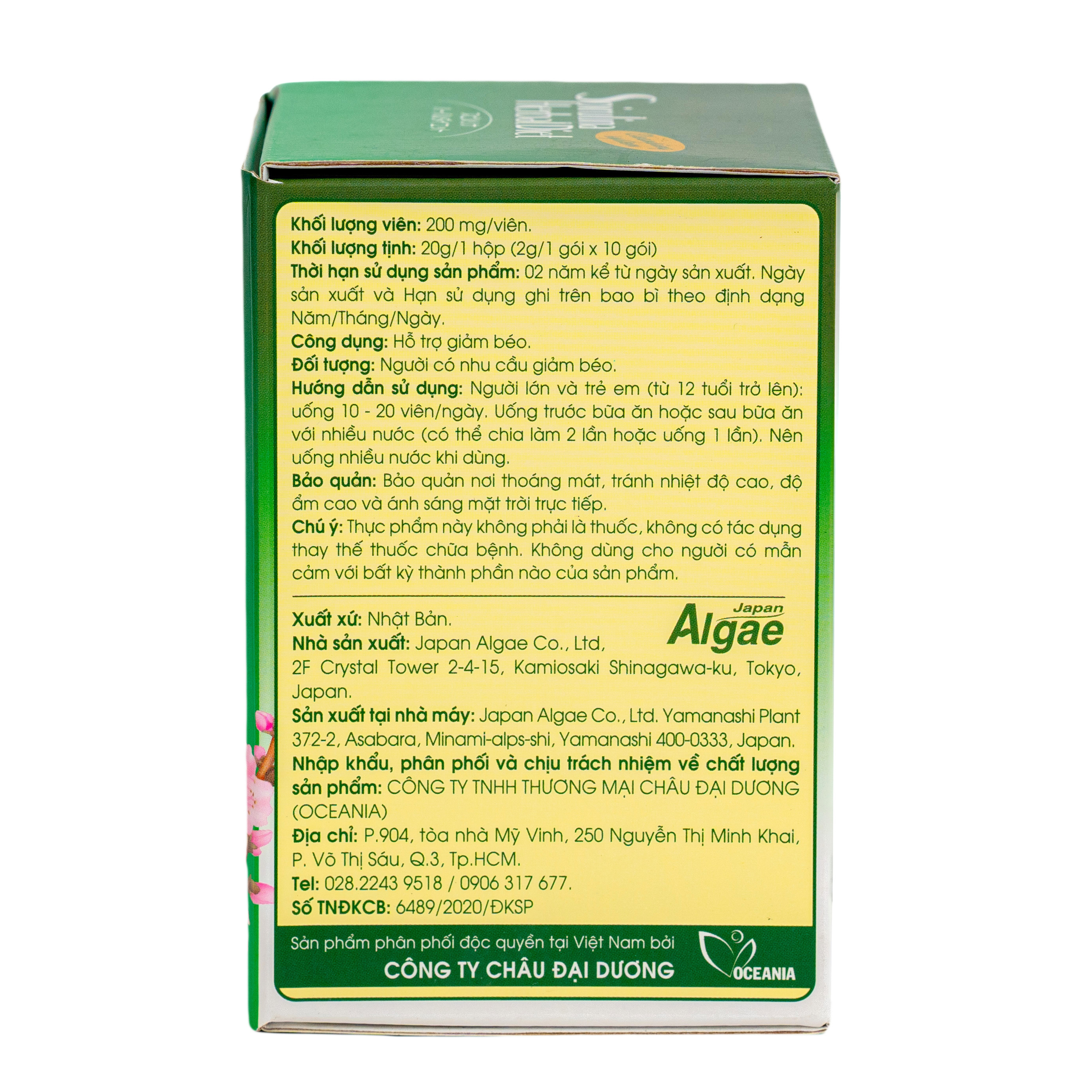 Tảo Spirulina Herbal Diet hỗ trợ giảm cân, thải độc cơ thể 20gr