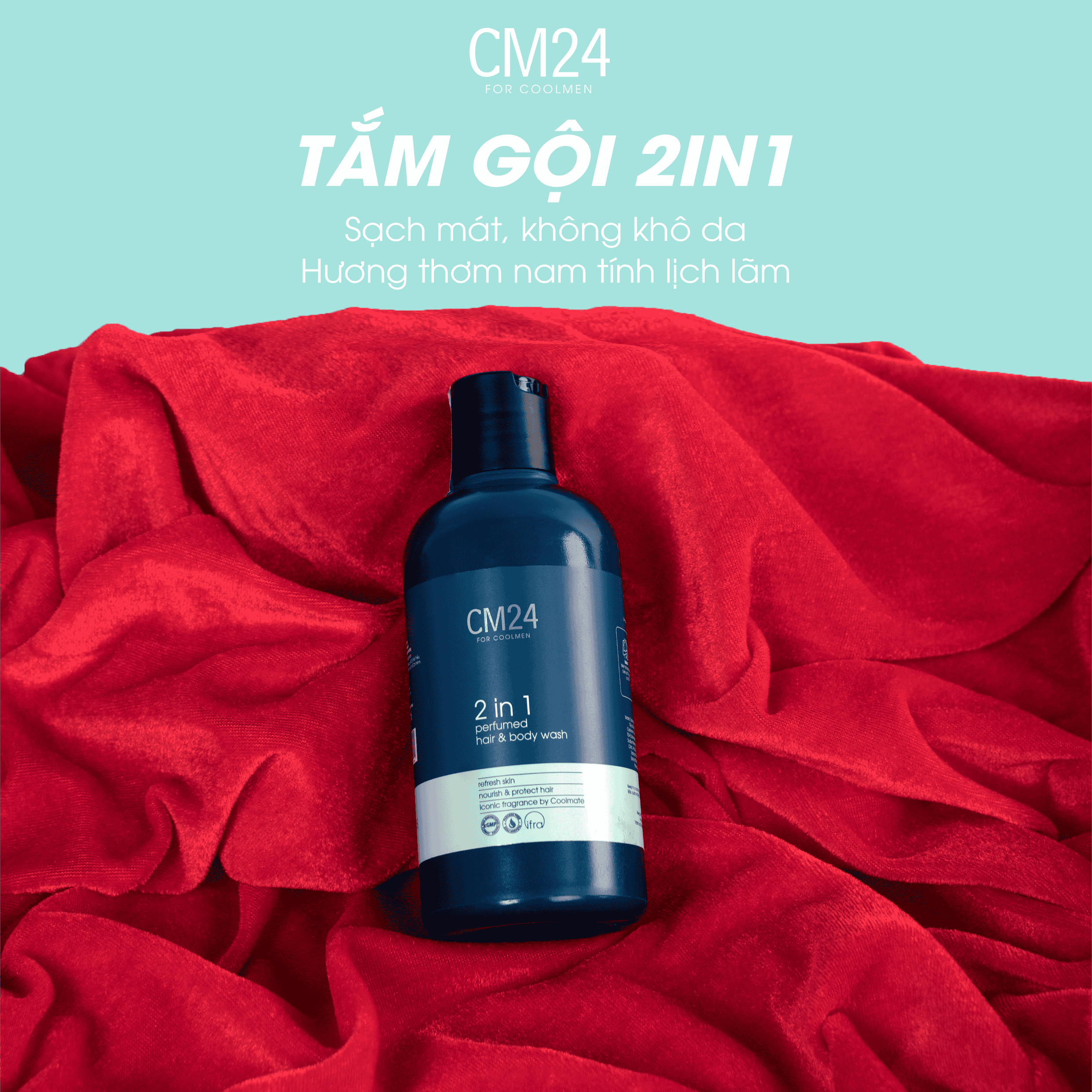 Hộp quà tặng nam CM24: Nước hoa, Tắm gội, Kem rửa mặt & Lăn khử mùi - 4