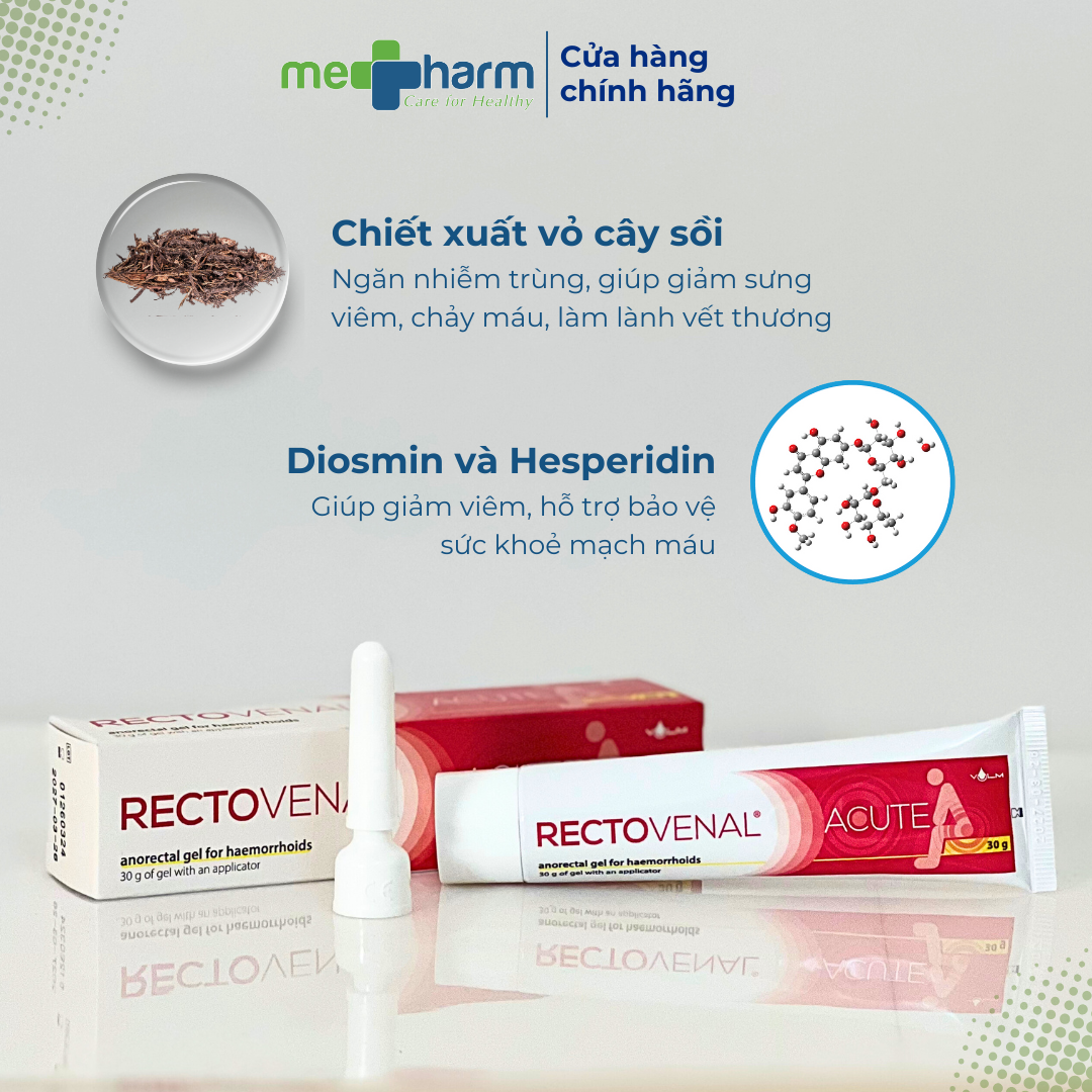 Gel bôi trĩ RECTOVENAL®ACUTE (Tuýp 30g)