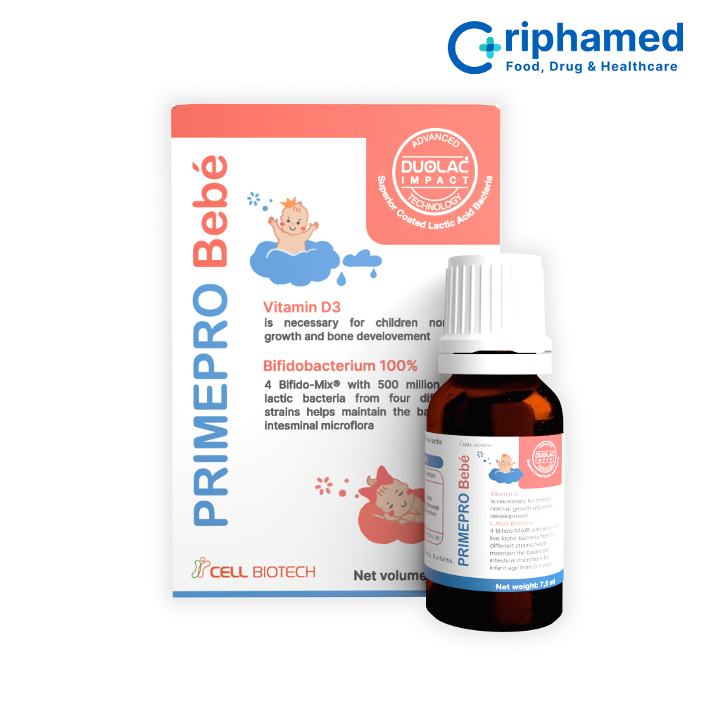 Men vi sinh PrimePro Bebé - Hỗ trợ phát triển toàn diện (Lọ 7,5ml)