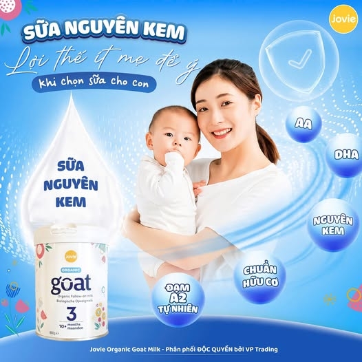 Sữa Jovie Goat số 3 cho trẻ từ 10 tháng tuổi 800g - Phân phối chính hãng