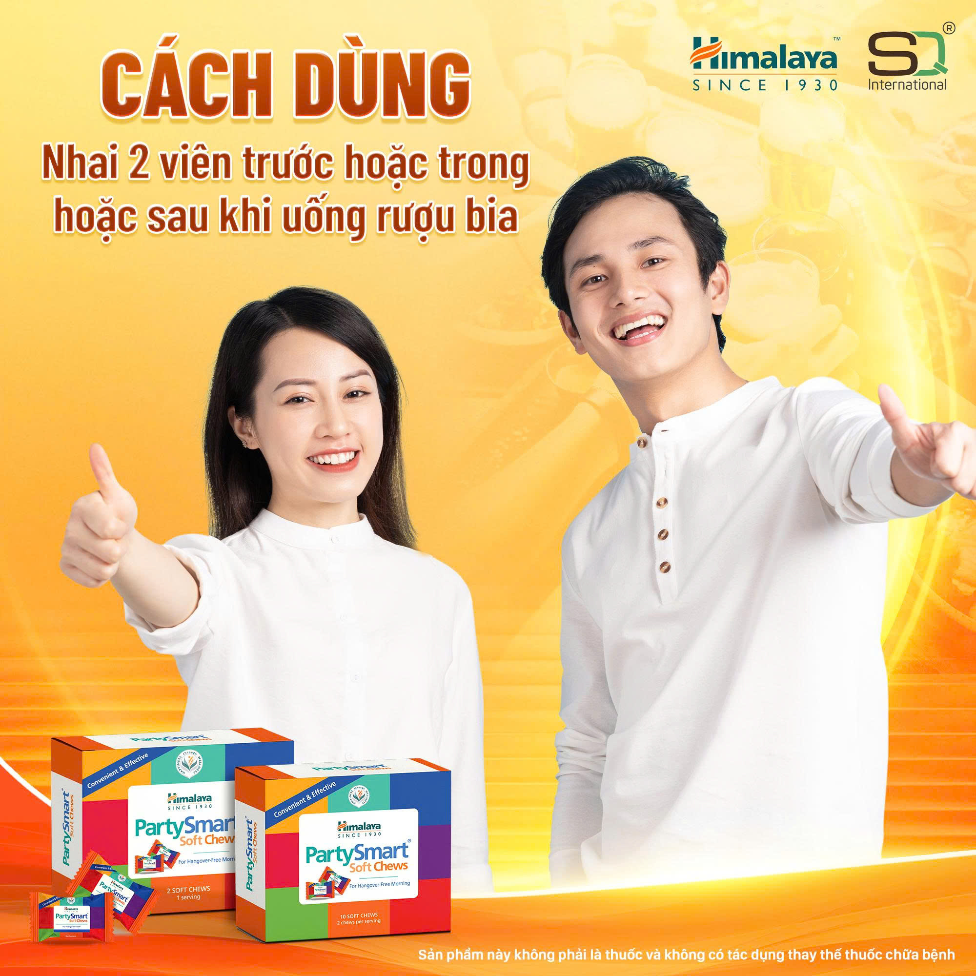 Hộp 10 viên Viên kẹo Party Smart hỗ trợ giảm buồn nôn, khó chịu sau tiệc tùng - 8