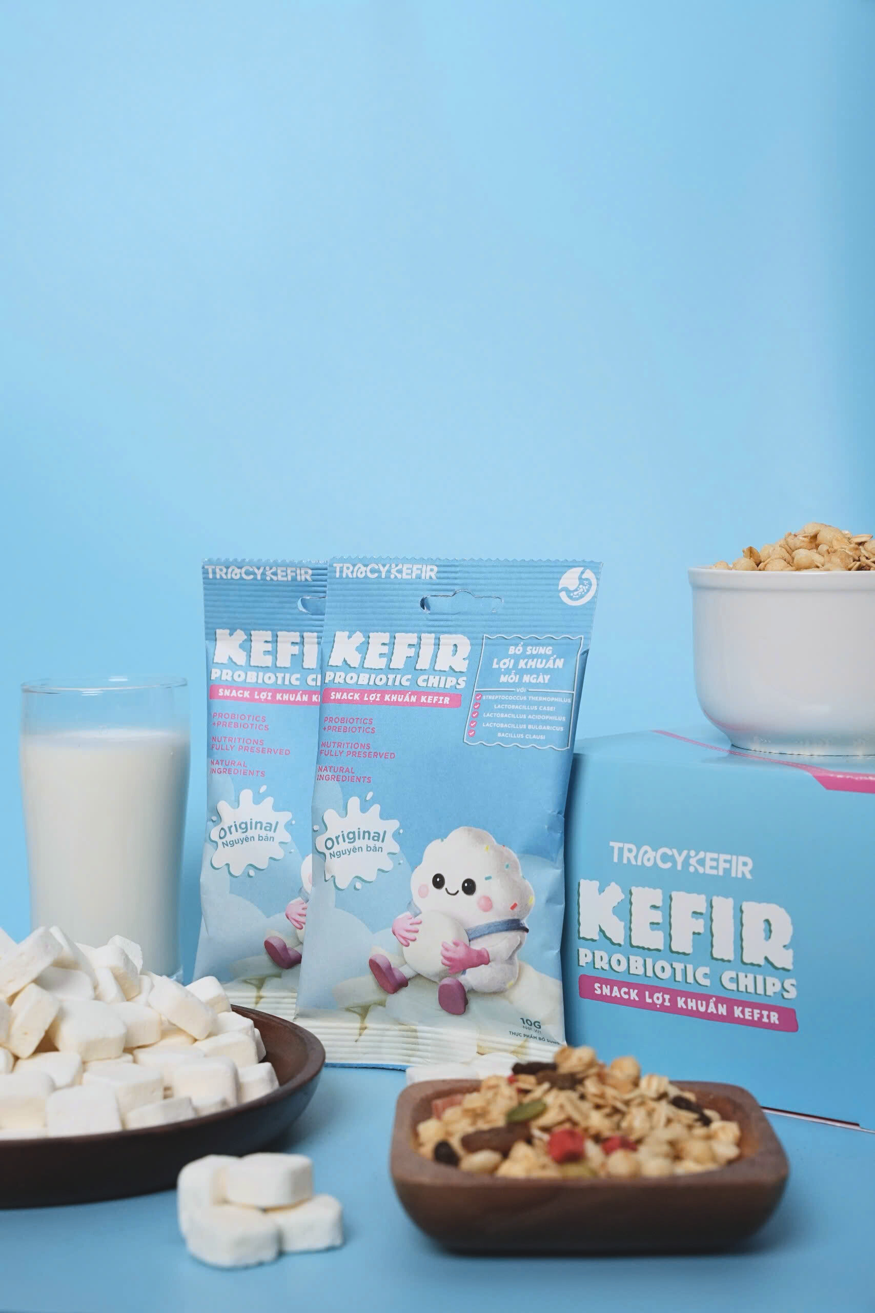 Hộp Snack Lợi Khuẩn Kefir Vị Nguyên Bản (5 gói)