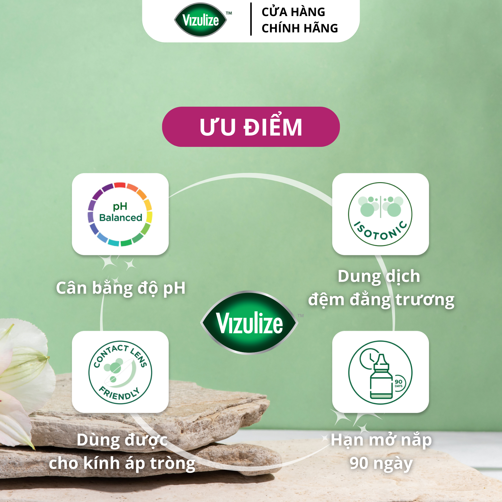 Dung dịch nhỏ mắt Vizulize giảm khô mắt