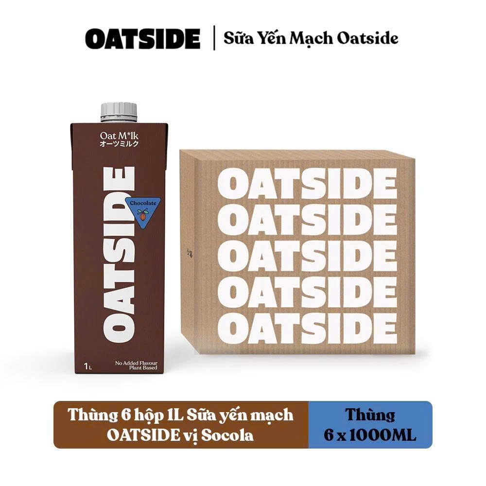 Sữa yến mạch OATSIDE vị Sô-cô-la Thùng 6 Hộp 1 Lít