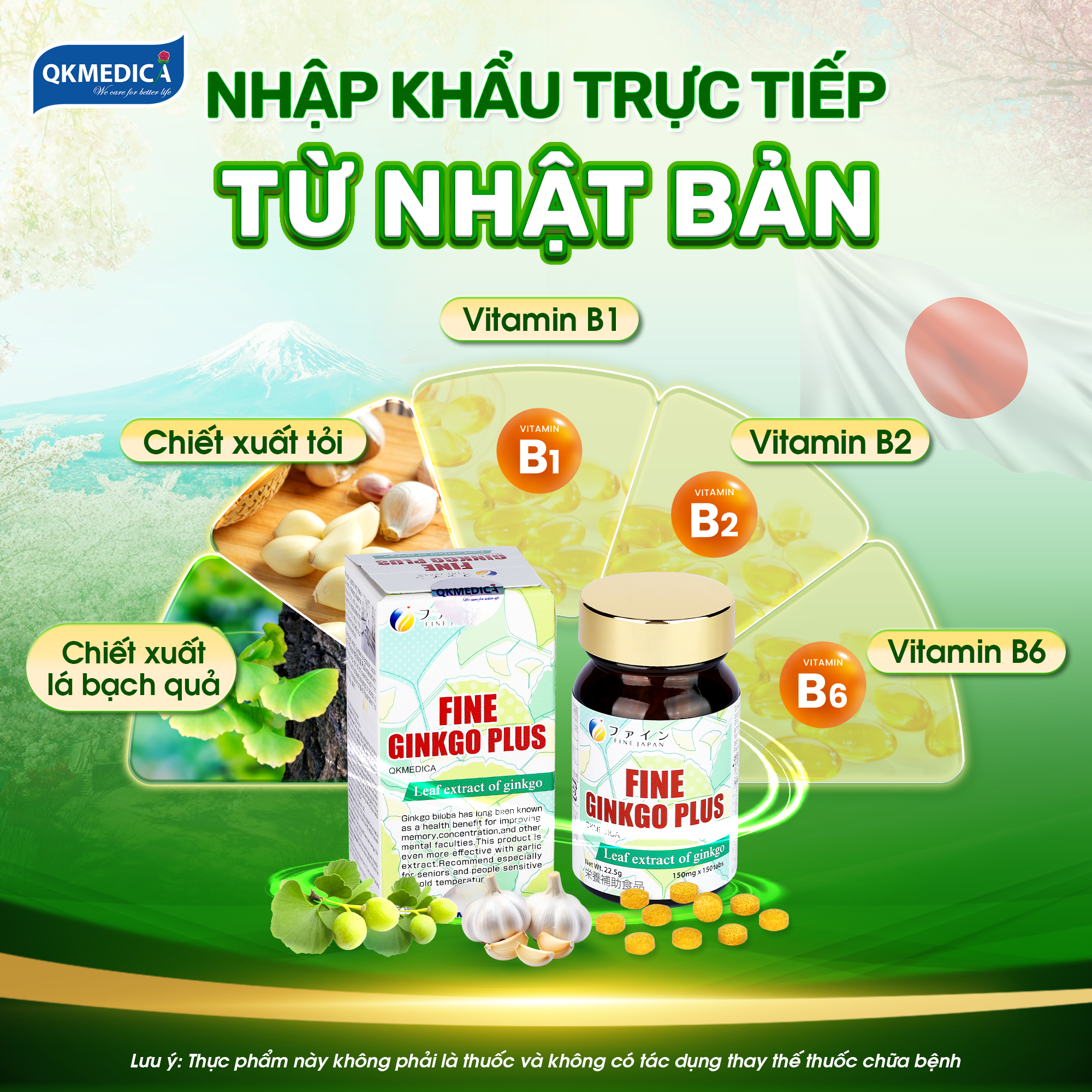 Thực phẩm bảo vệ sức khỏe Fine Ginkgo Plus (hộp 150 viên) - 3