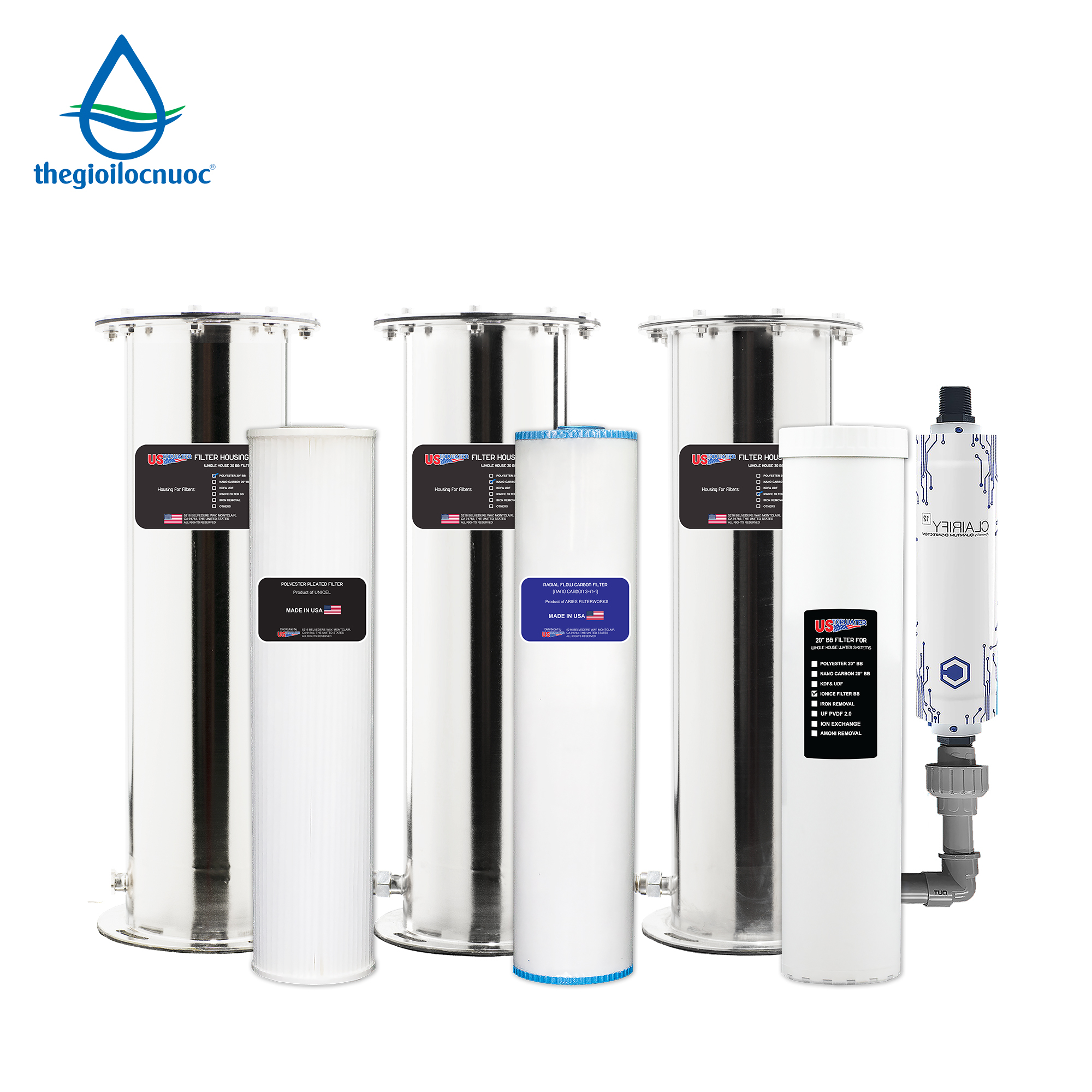 Bộ lọc tổng Mỹ USTOPWATER, model: Delux-1-US-QD